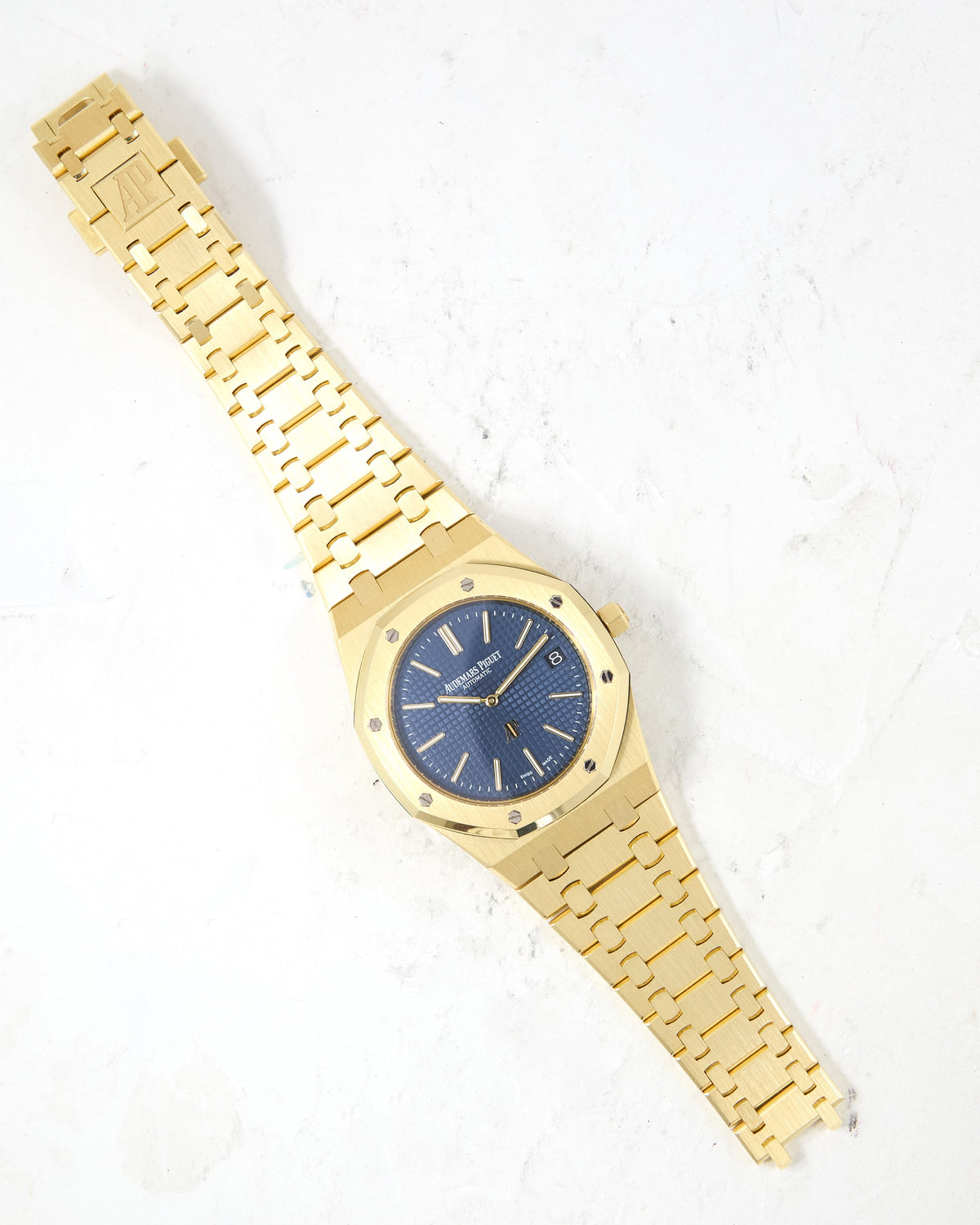 Audemars Piguet Royal Oak Jumbo "Extra Thin" 15202BA Blue Dial with Box & Papers