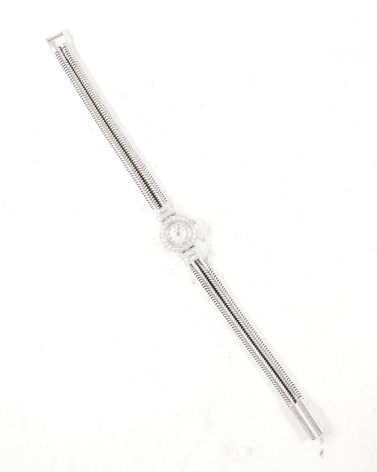 Jaeger-LeCoultre Cocktail Watch Mechanical in White Gold Case with Diamonds