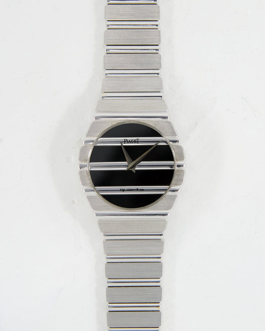PIAGET POLO ONYX DIAL IN WHITE GOLD CASE & BRACELET