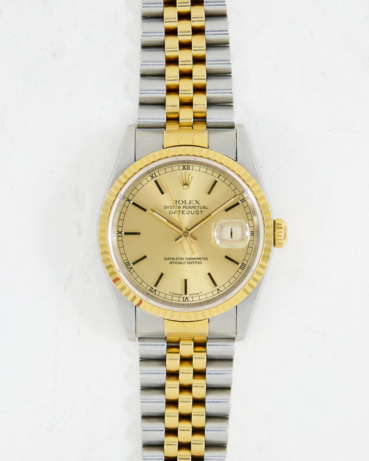ROLEX DATEJUST IN STEEL AND GOLD ON JUBILEE BRACELET