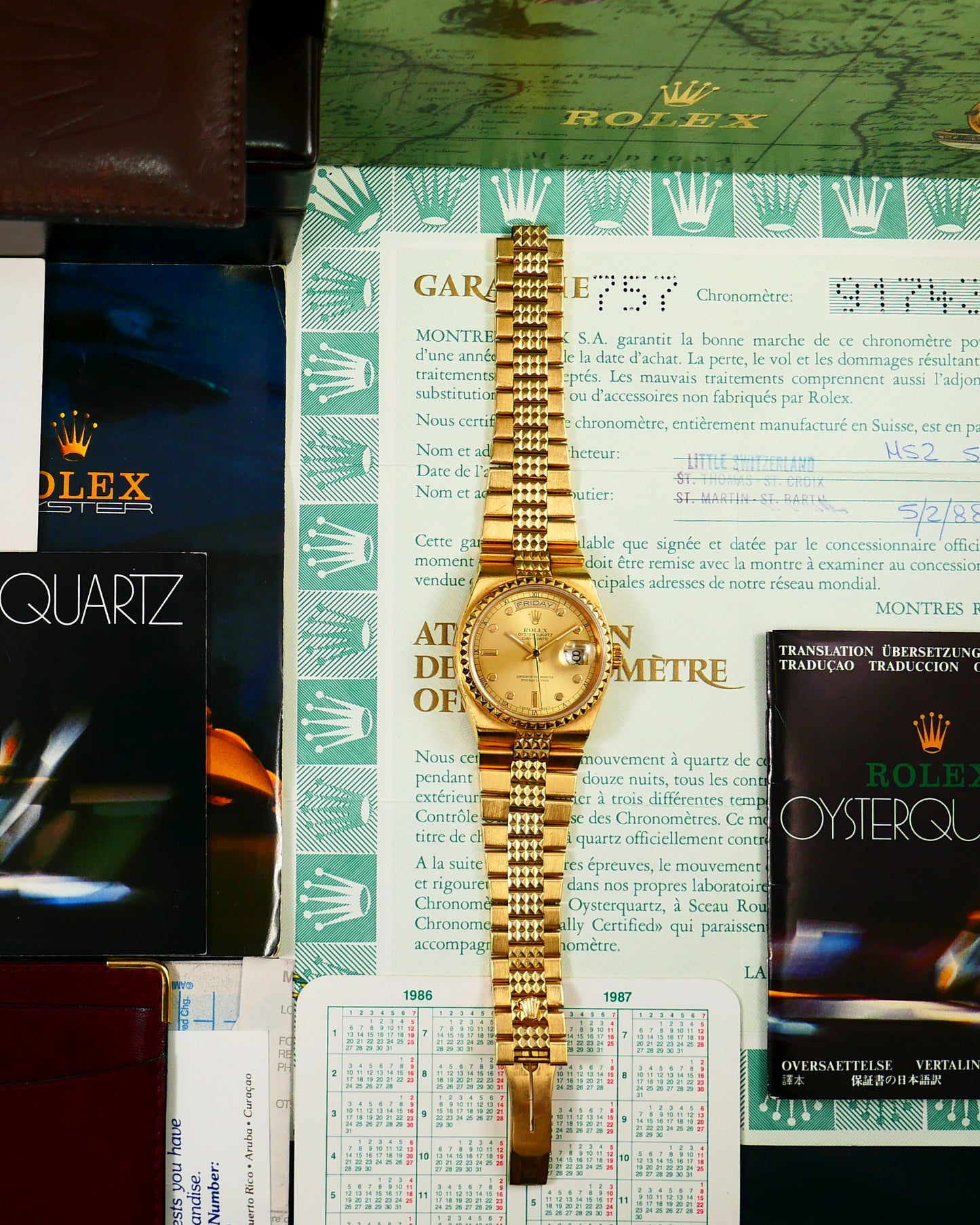ROLEX PYRAMID OYSTERQUARTZ DAY-DATE COMPLETE SET