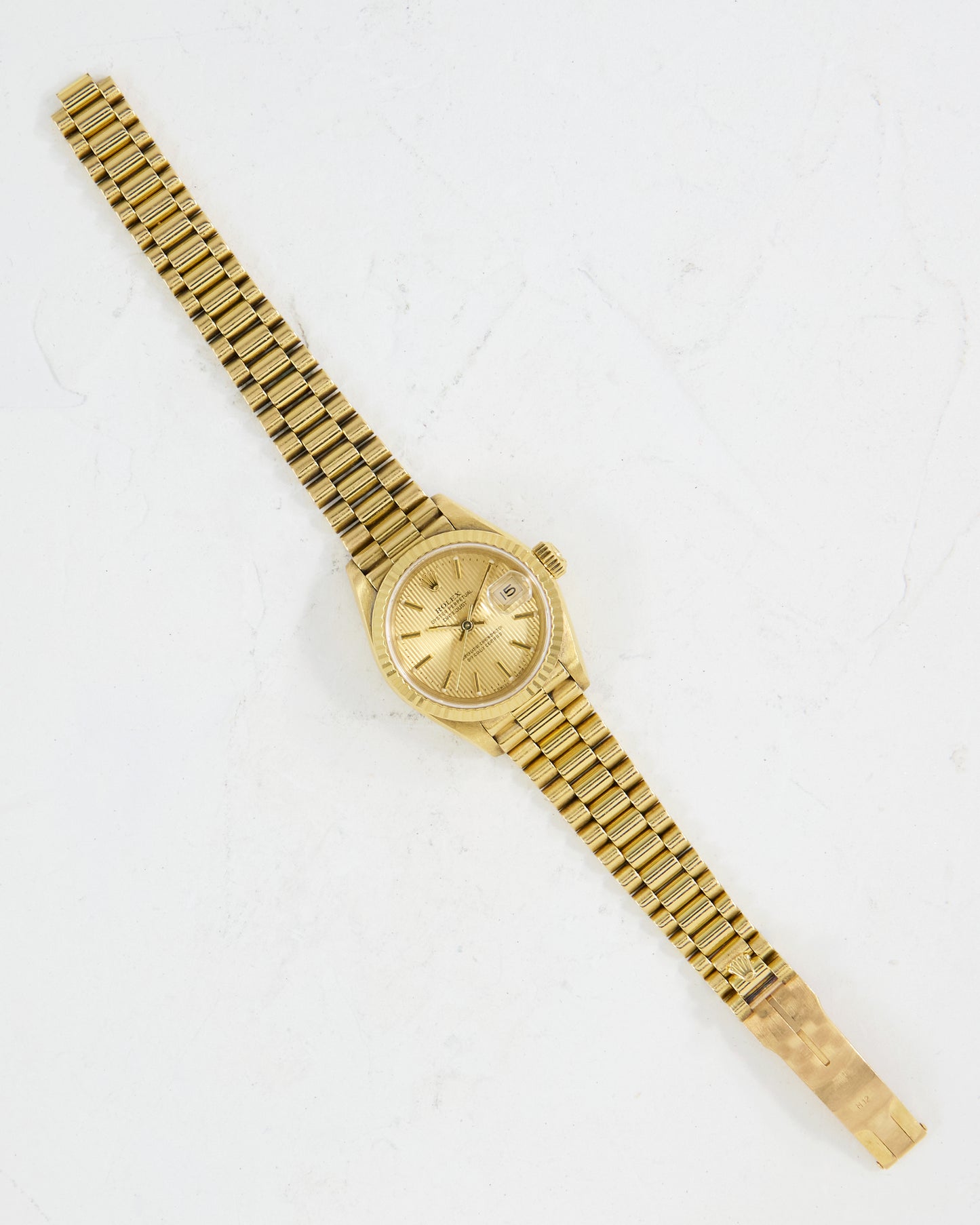 ROLEX LADIES DATEJUST TAPESTRY DIAL WITH FULL SET OF BOX & PAPERS