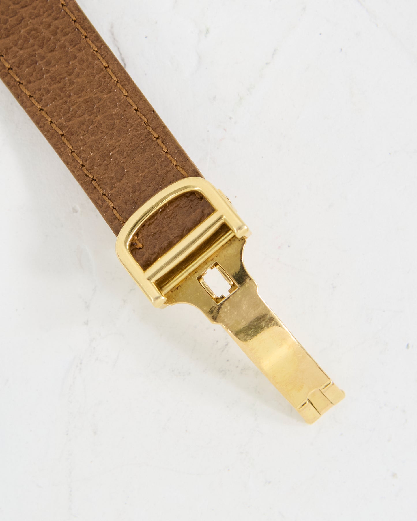 CARTIER TANK NORMALE PARIS DIAL IN GOLD WITH DEPLOYANT BUCKLE