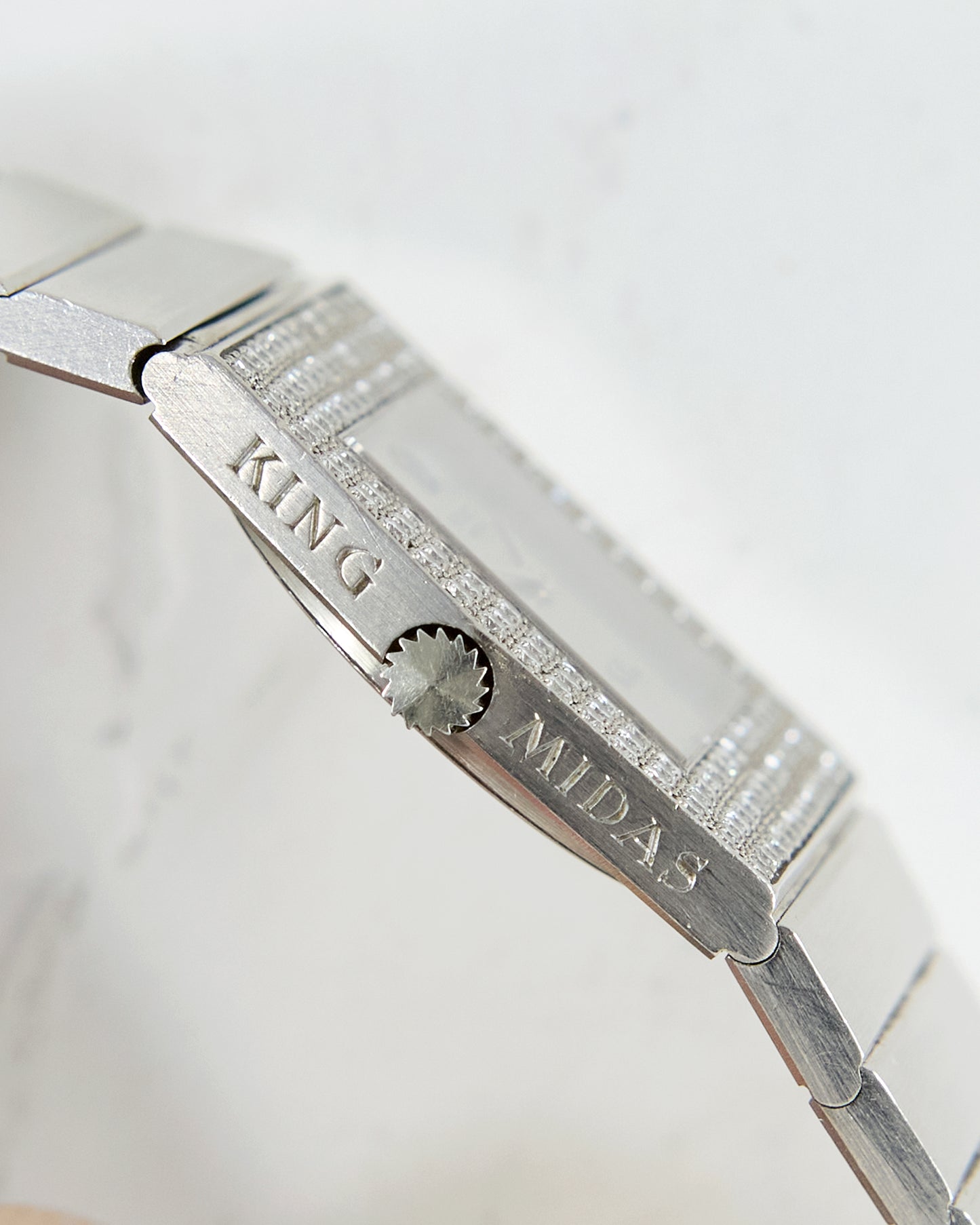 ROLEX KING MIDAS CELLINI ASYMMETRICAL IN WHITE GOLD WITH FACTORY DIAMONDS