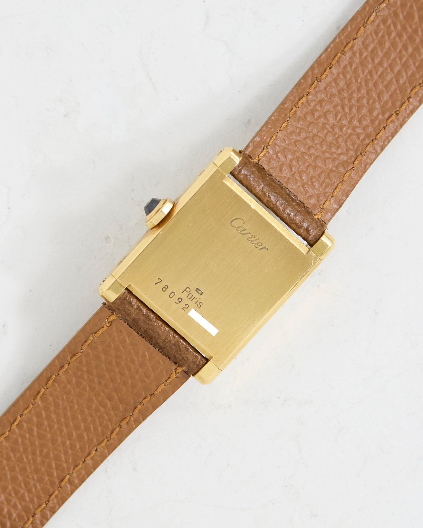 CARTIER TANK NORMALE PARIS DIAL IN GOLD WITH DEPLOYANT BUCKLE