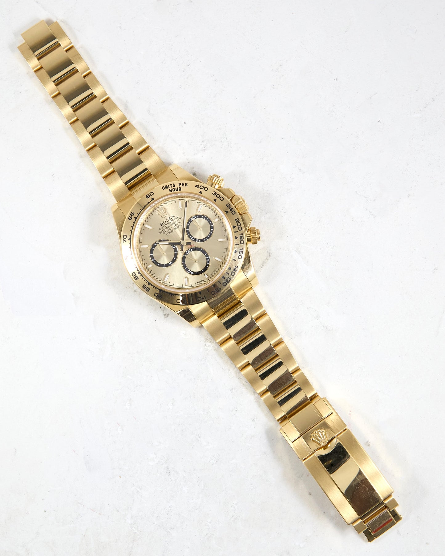 Rolex Daytona 126508 Champagne "Pikachu" Dial in Yellow Gold with Box & Papers
