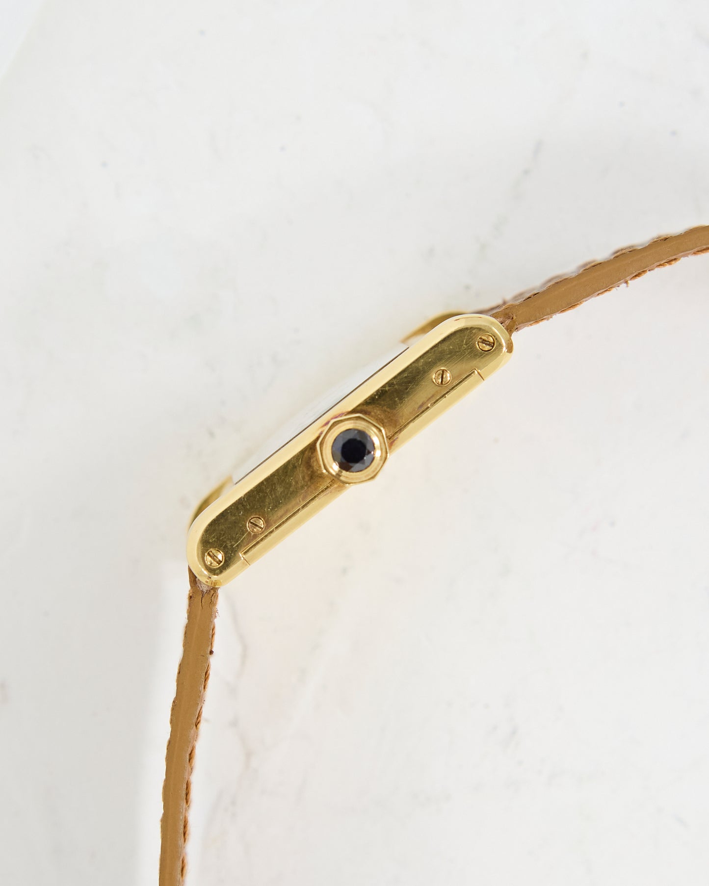 CARTIER TANK NORMALE PARIS DIAL IN GOLD WITH DEPLOYANT BUCKLE