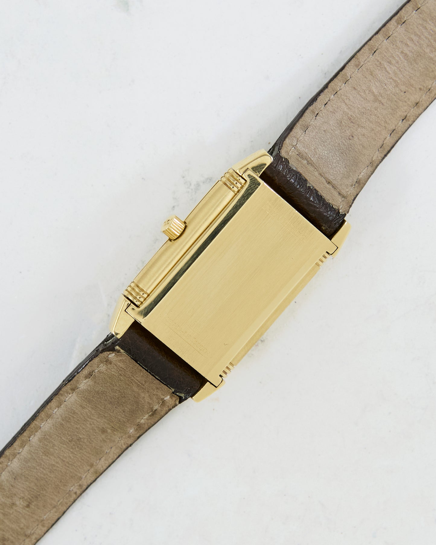 JAEGER-LECOULTRE LADIES REVERSO MONOFACE ON LEATHER STRAP AND BUCKLE