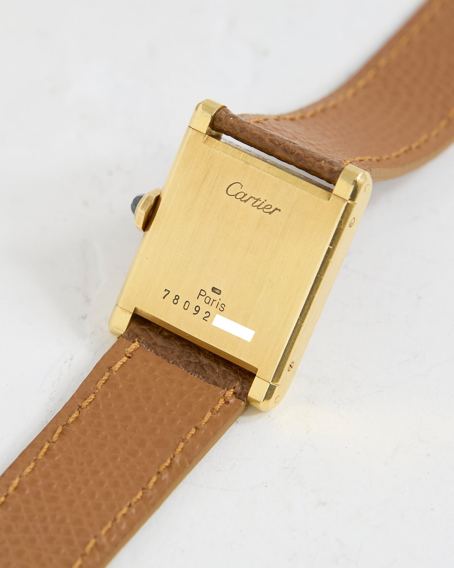 CARTIER TANK NORMALE PARIS DIAL IN GOLD WITH DEPLOYANT BUCKLE