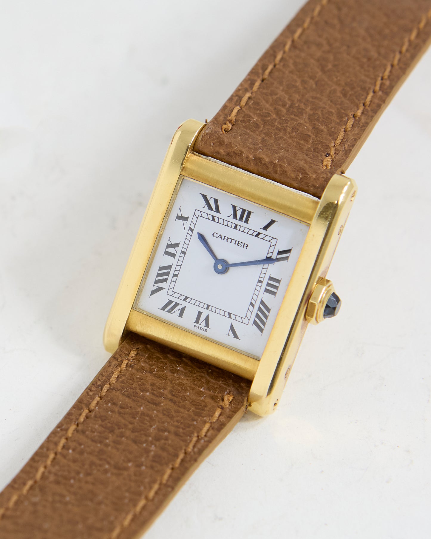 CARTIER TANK NORMALE PARIS DIAL IN GOLD WITH DEPLOYANT BUCKLE
