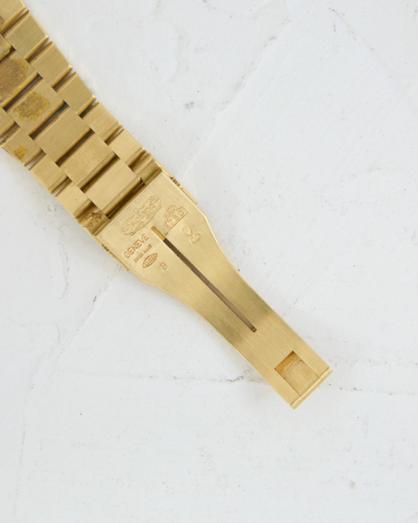 ROLEX OYSTERQUARTZ DAY-DATE BLACK DIAL IN UNPOLISHED CONDITION WITH CASE BACK STICKER