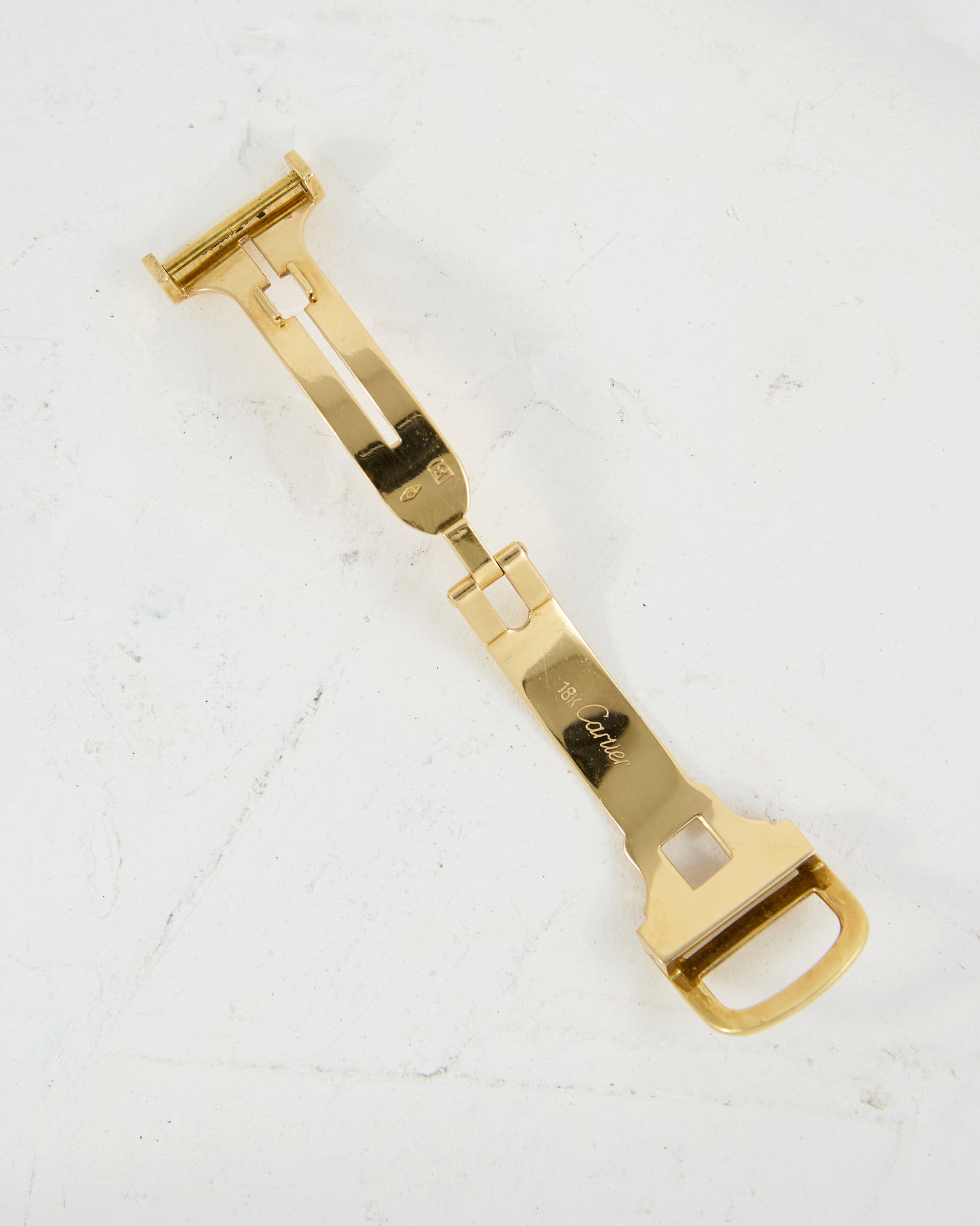 CARTIER TANK LOUIS FACTORY DIAMOND AND RUBY CASE & DIAL IN YELLOW GOLD