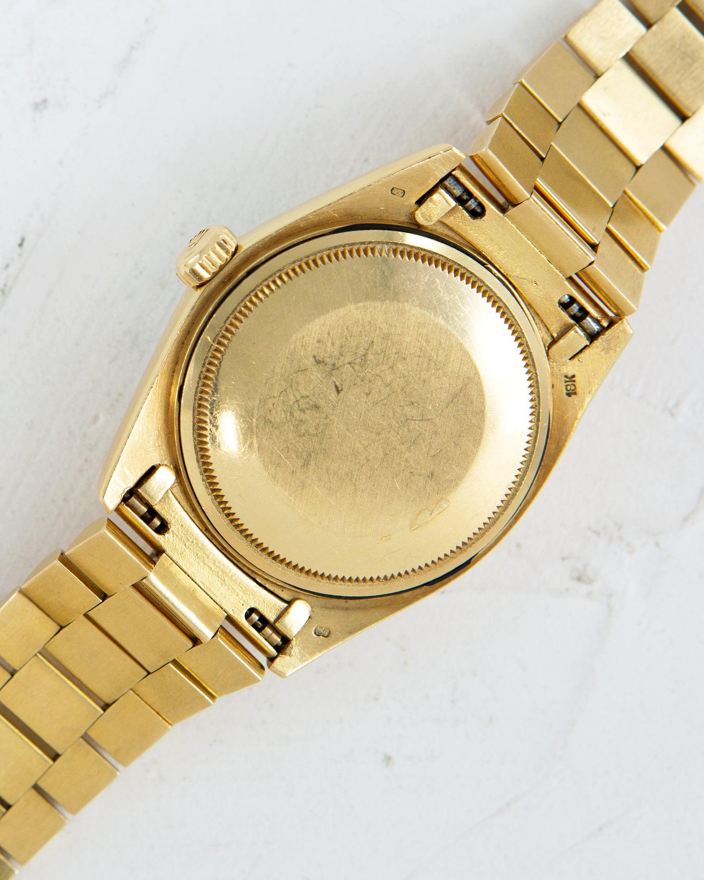 ROLEX DAY-DATE SILVER DIAL IN YELLOW GOLD