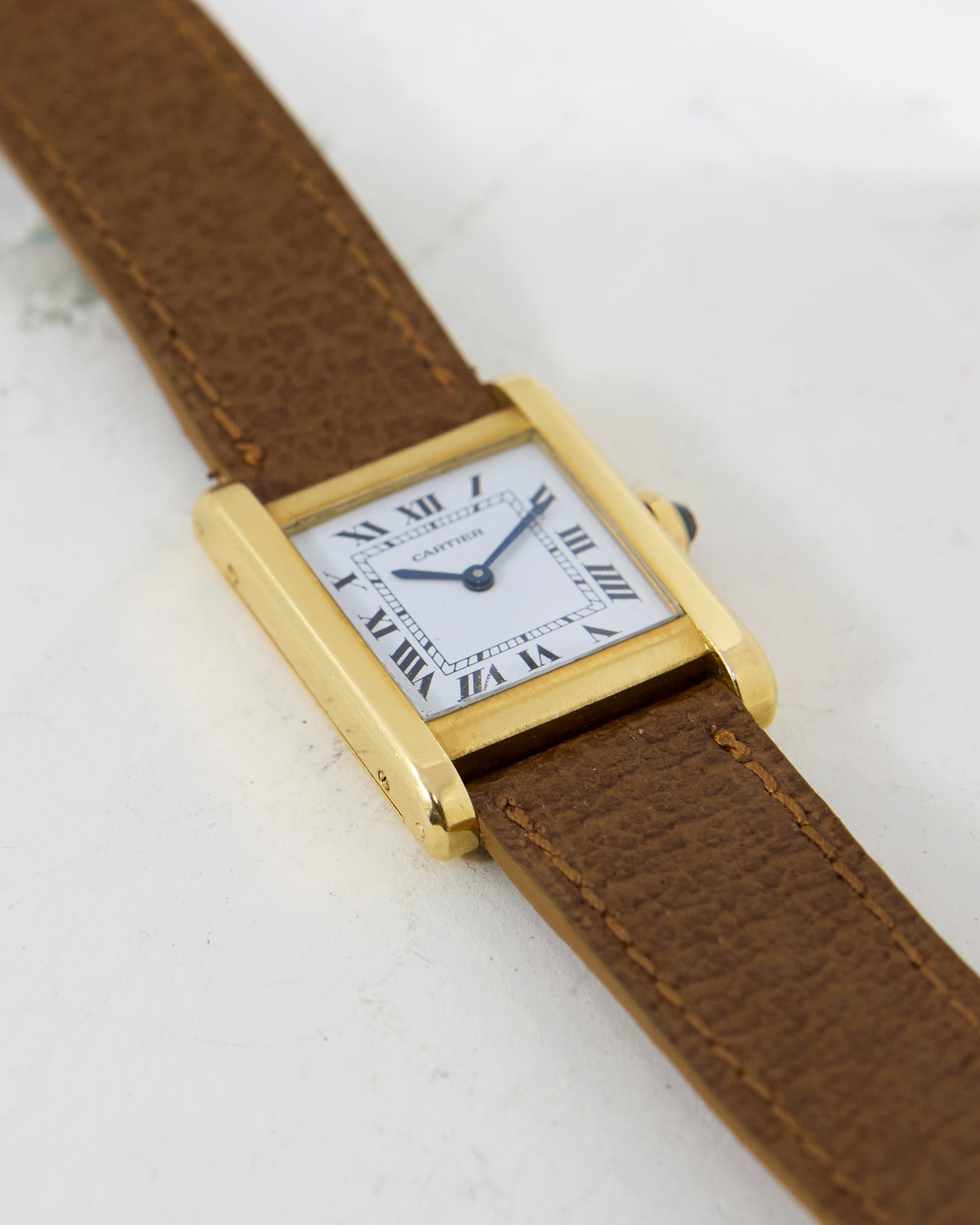 CARTIER TANK NORMALE PARIS DIAL IN GOLD WITH DEPLOYANT BUCKLE