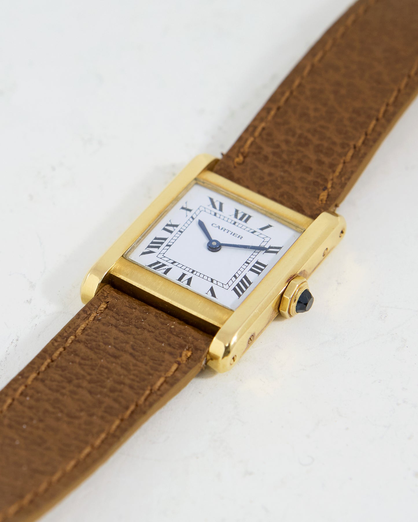 CARTIER TANK NORMALE PARIS DIAL IN GOLD WITH DEPLOYANT BUCKLE