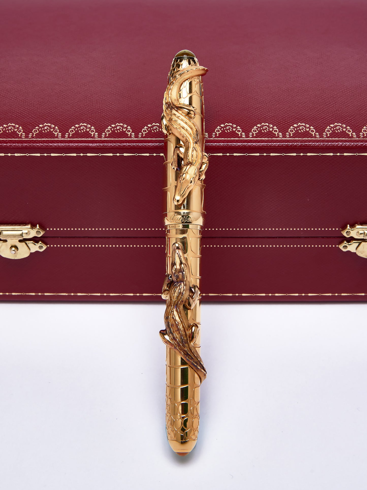 CARTIER CROCODILES DE CARTIER LA DOÑA FOUNTAIN PEN WITH FULL SET - LIMITED EDITION
