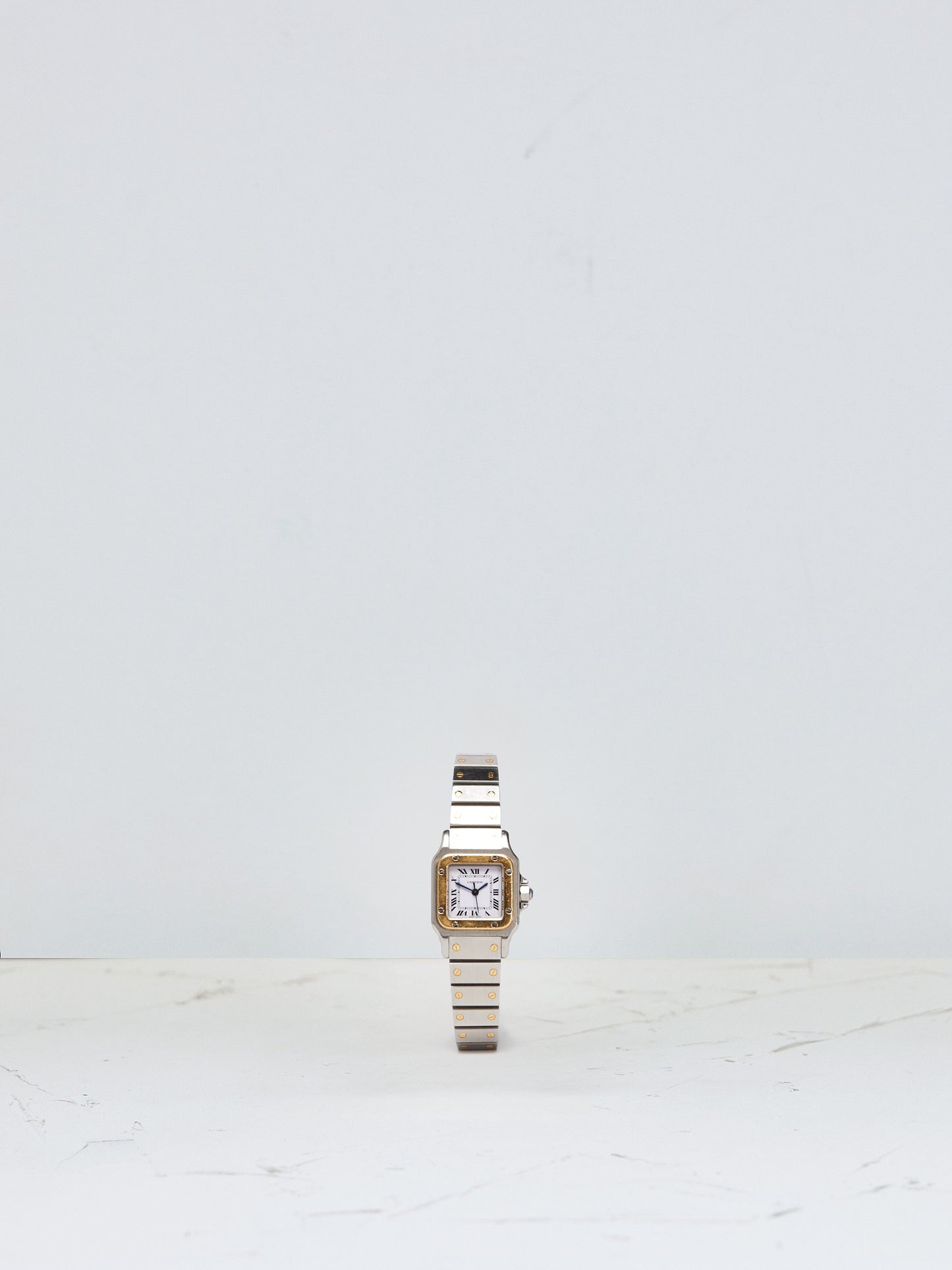 CARTIER 2-TONE SANTOS CARRÉE