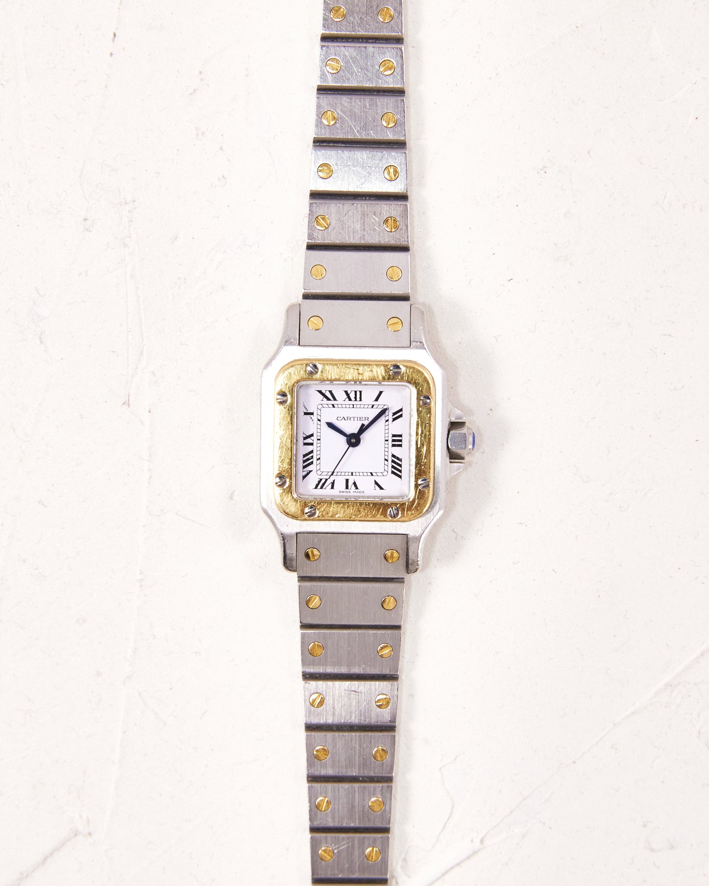 CARTIER 2-TONE SANTOS CARRÉE