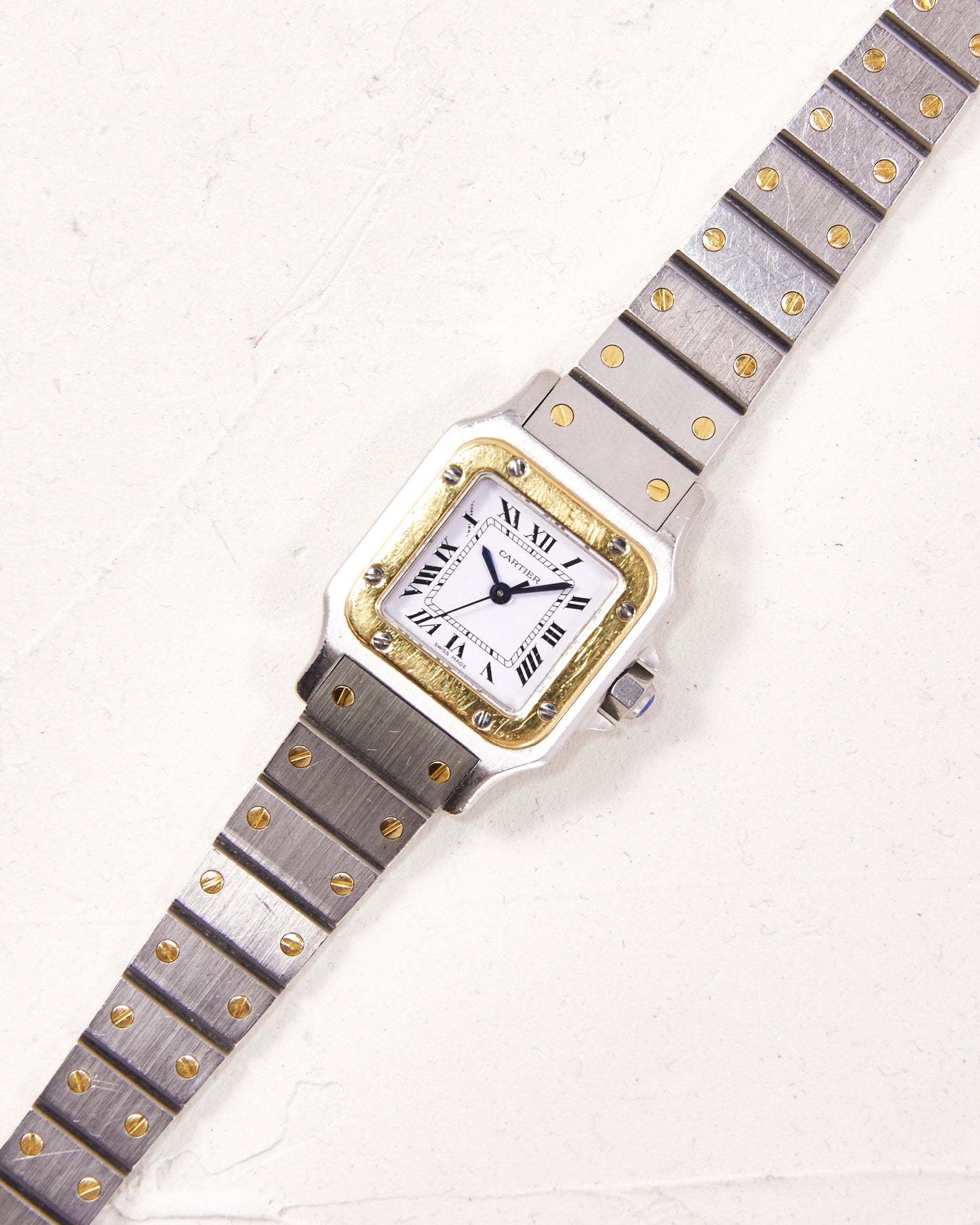 CARTIER 2-TONE SANTOS CARRÉE