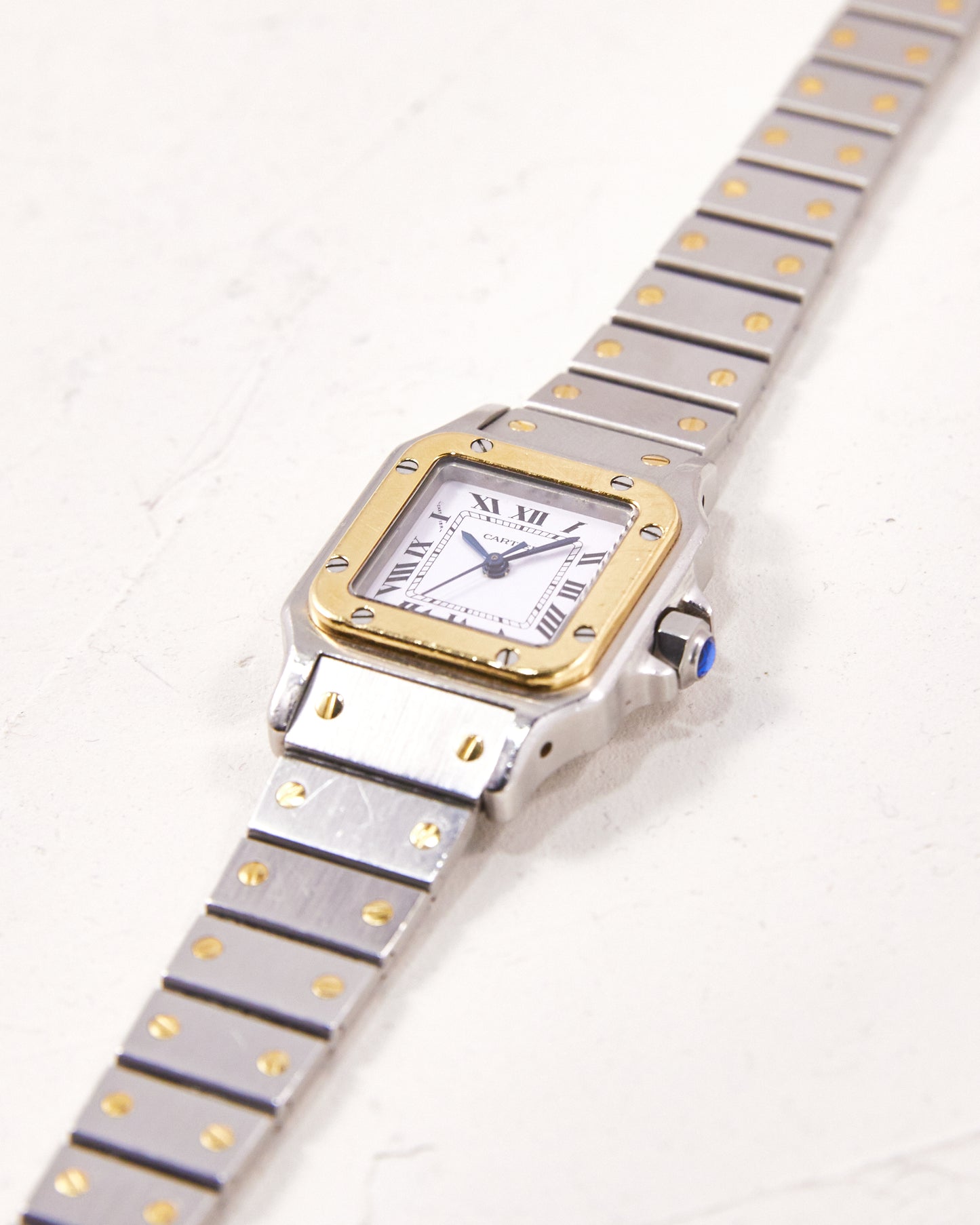 CARTIER 2-TONE SANTOS CARRÉE