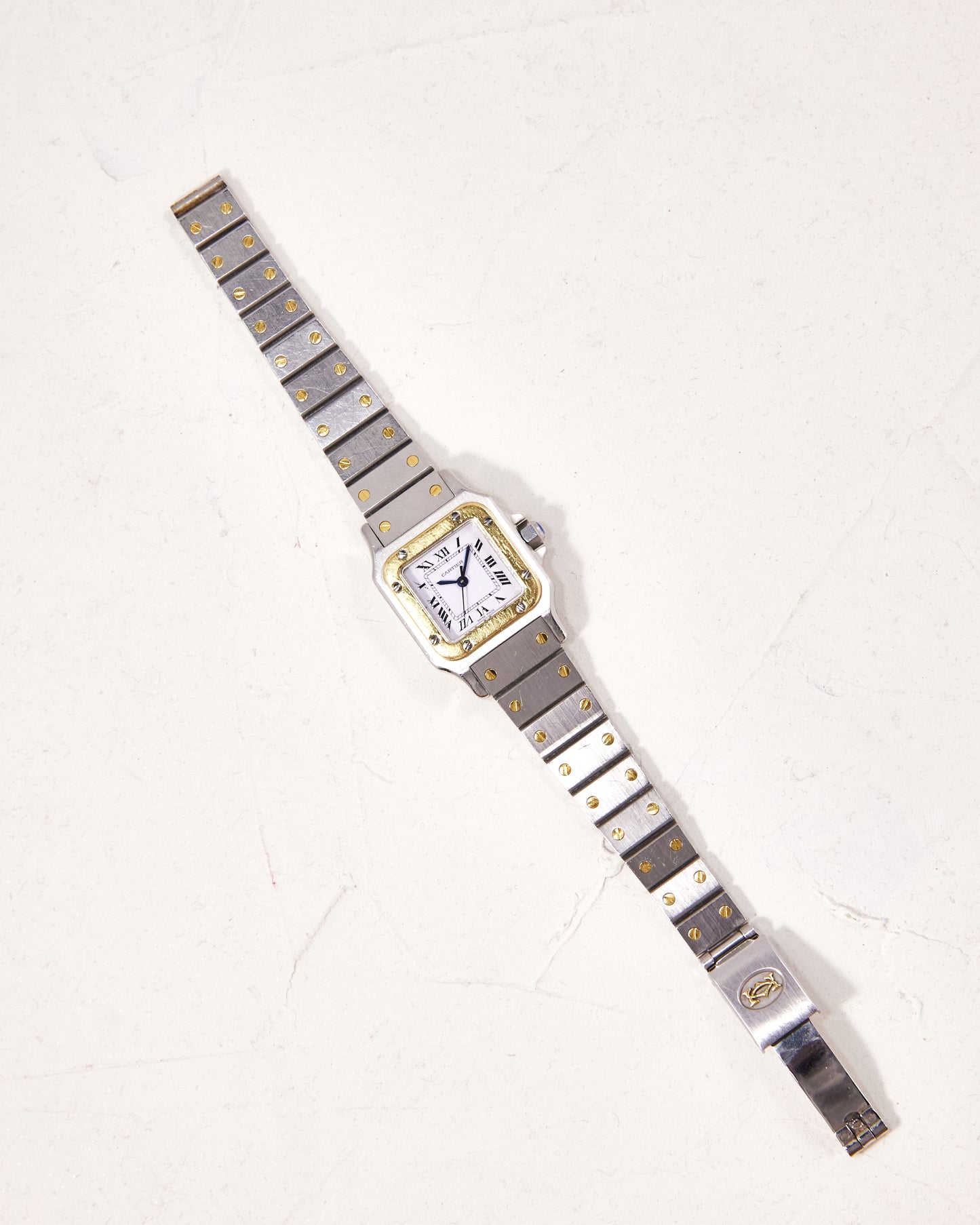 CARTIER 2-TONE SANTOS CARRÉE