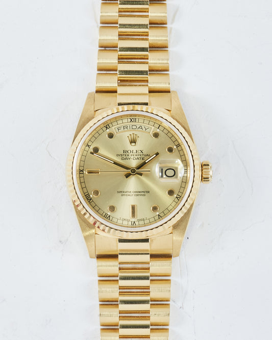 ROLEX DAY-DATE PINBALL DIAL WITH FULL SET OF BOX & PAPERS