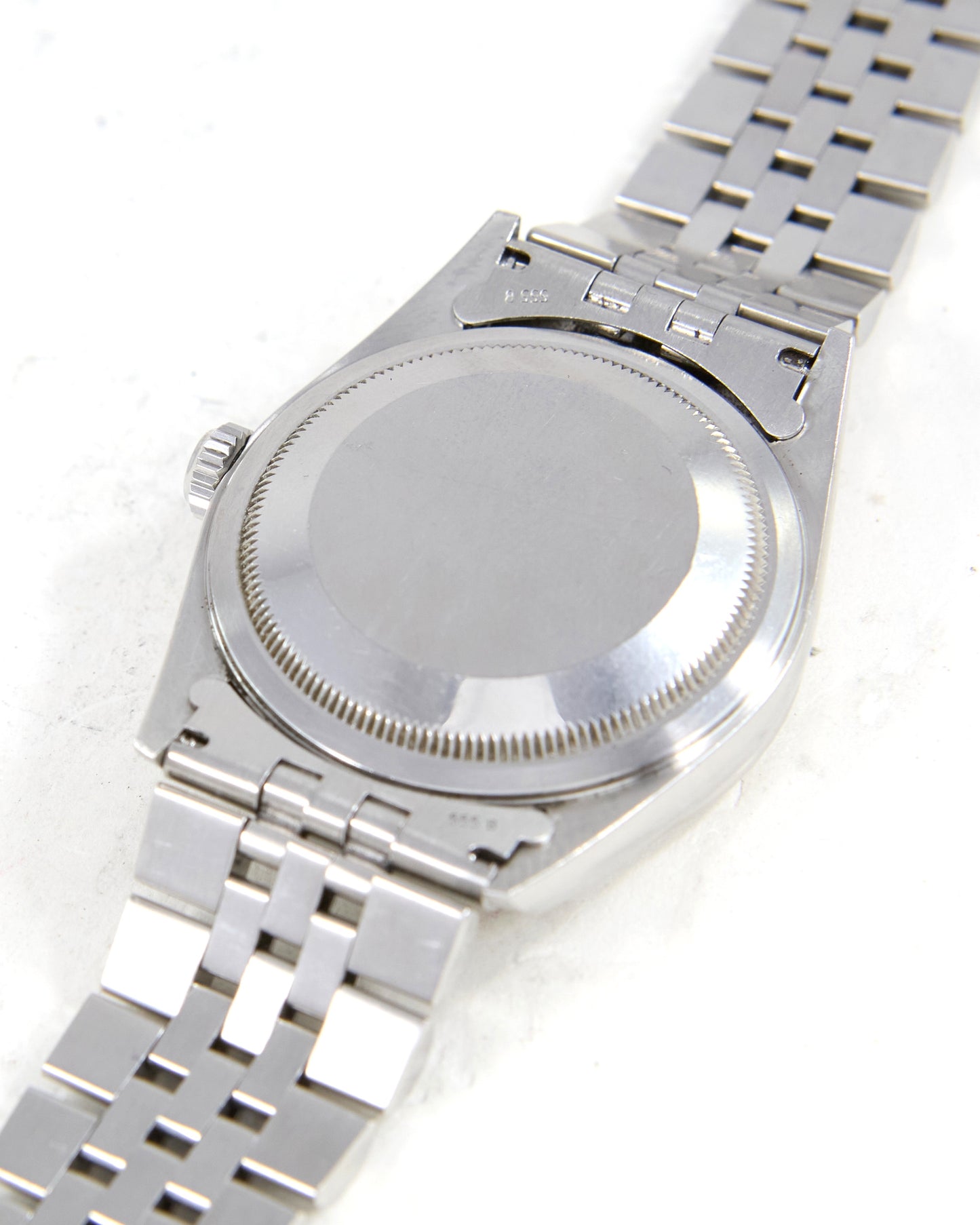 Rolex Datejust 16220 Silver Tapestry Dial on Jubilee