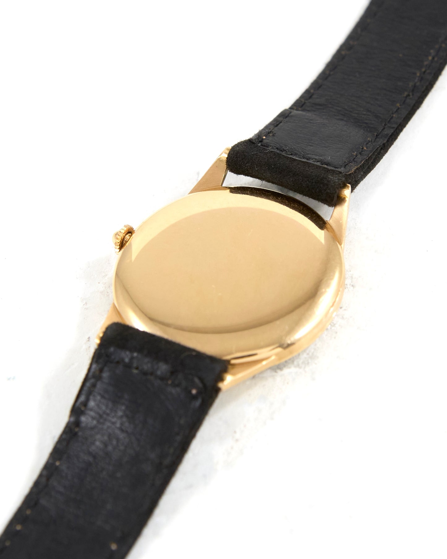 Movado Time Only in Pink Gold with Ahrens Signed Dial on Strap and Buckle