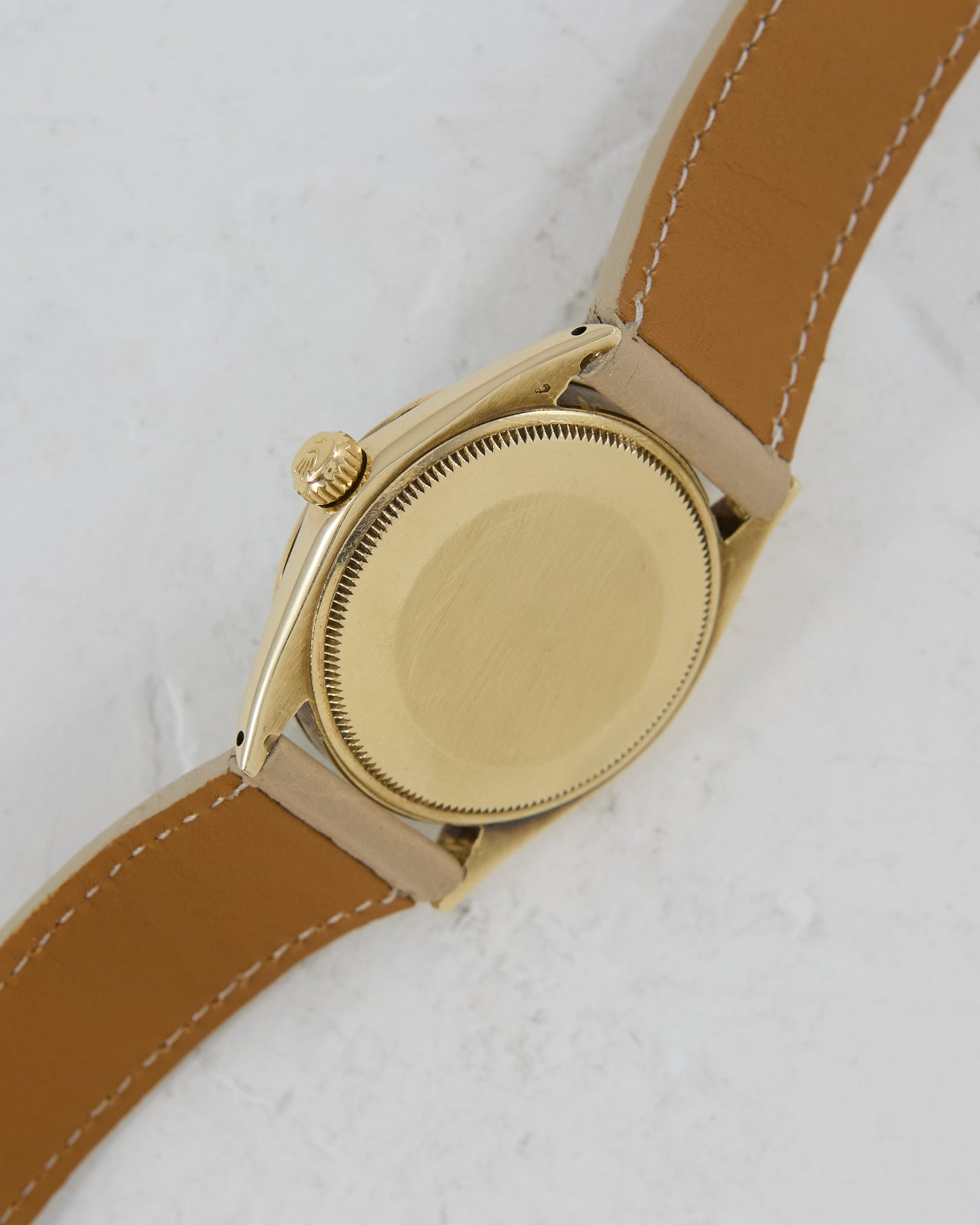 Rolex Oyster Perpetual with Bark Bezel in 14K Gold