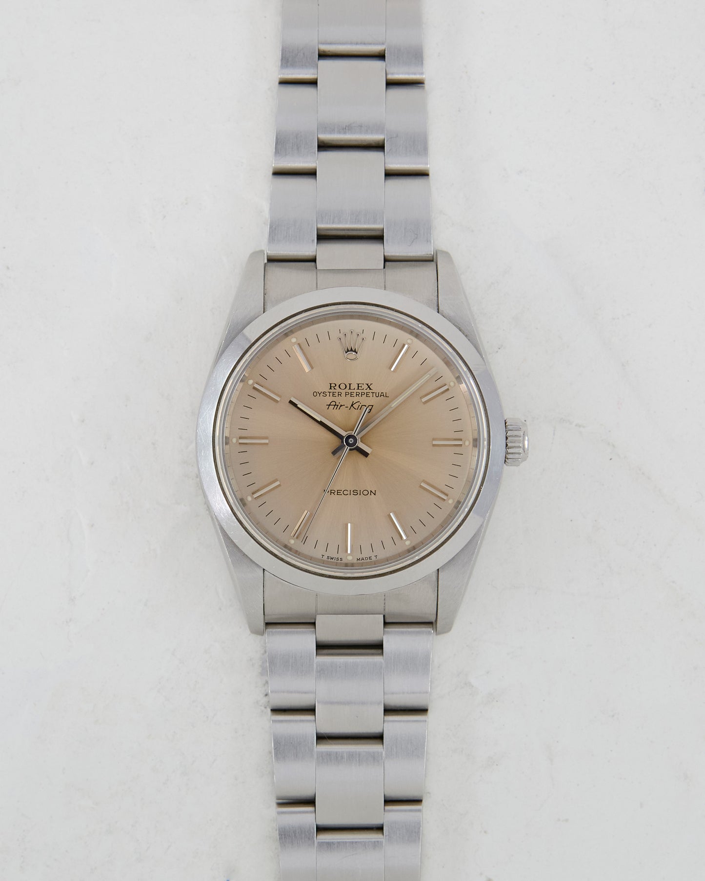 Rolex Air-King with Slight Pink Dial on Oyster Bracelet