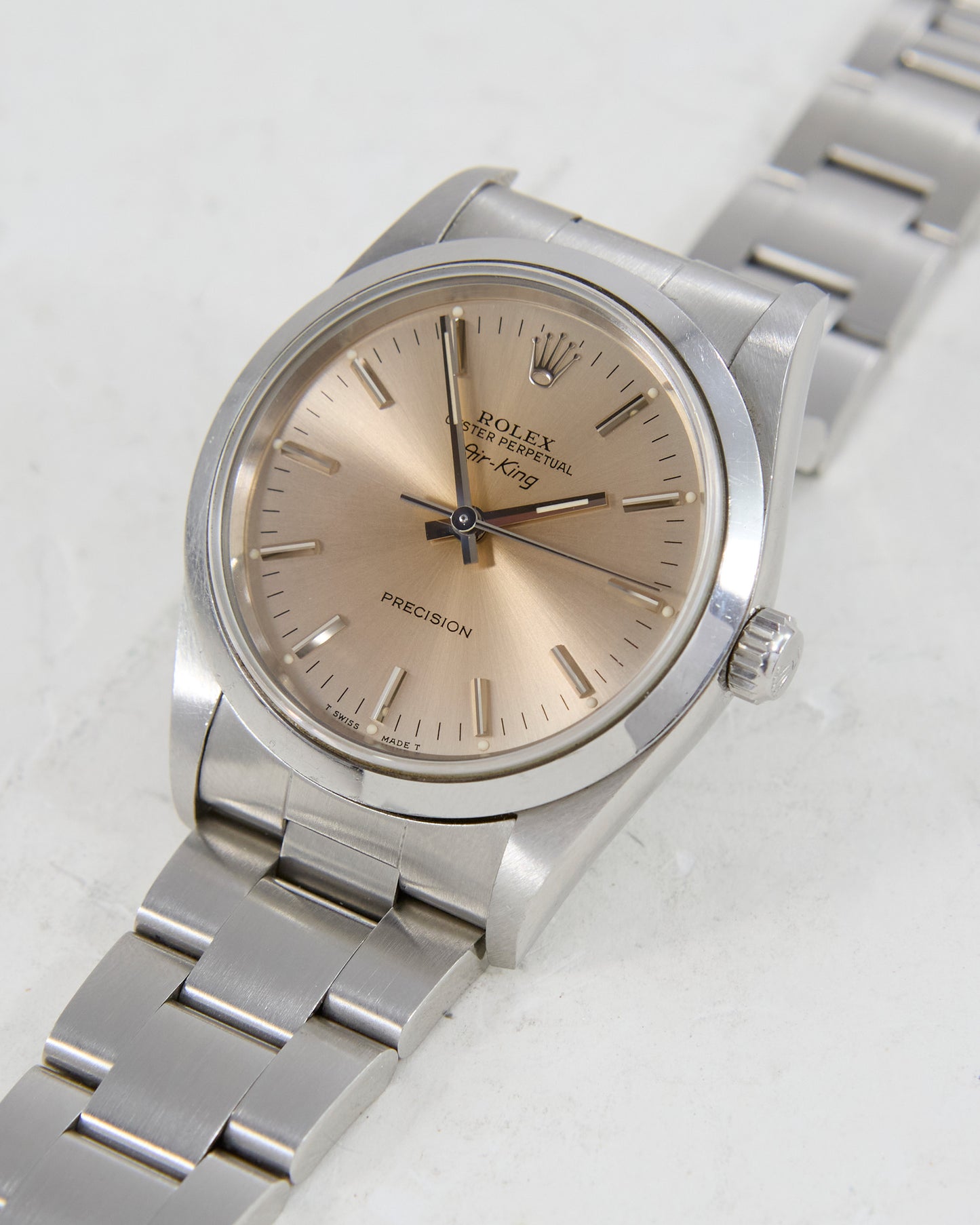 Rolex Air-King with Slight Pink Dial on Oyster Bracelet