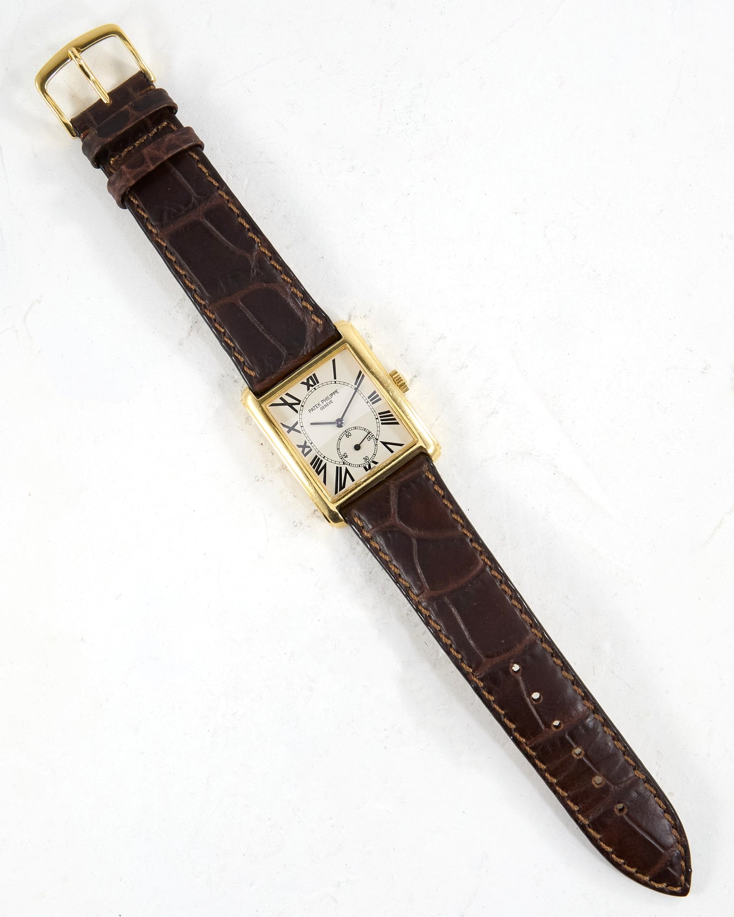 Patek Philippe Gondolo in Yellow Gold on Leather Strap and Buckle