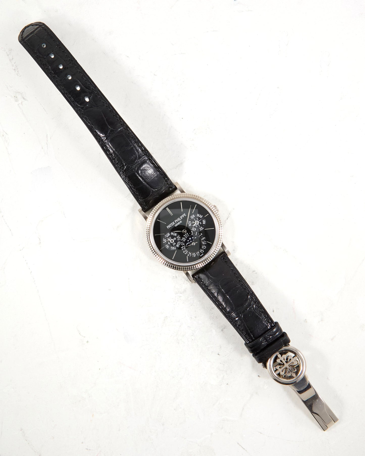 Patek Philippe Perpetual Calendar 5139G Black Dial in White Gold with Box & Papers