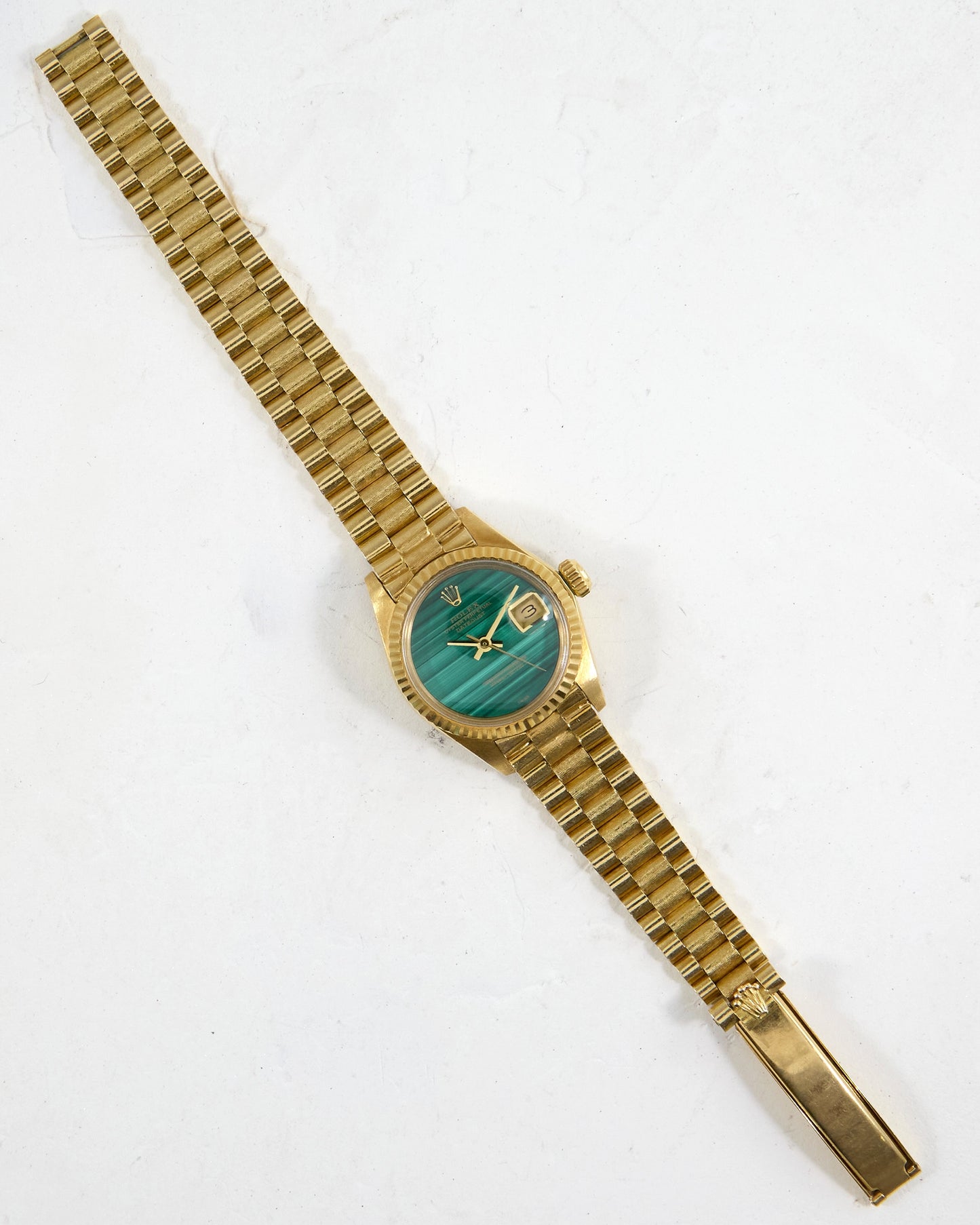 Rolex Ladies Datejust with Malachite Dial on President Bracelet