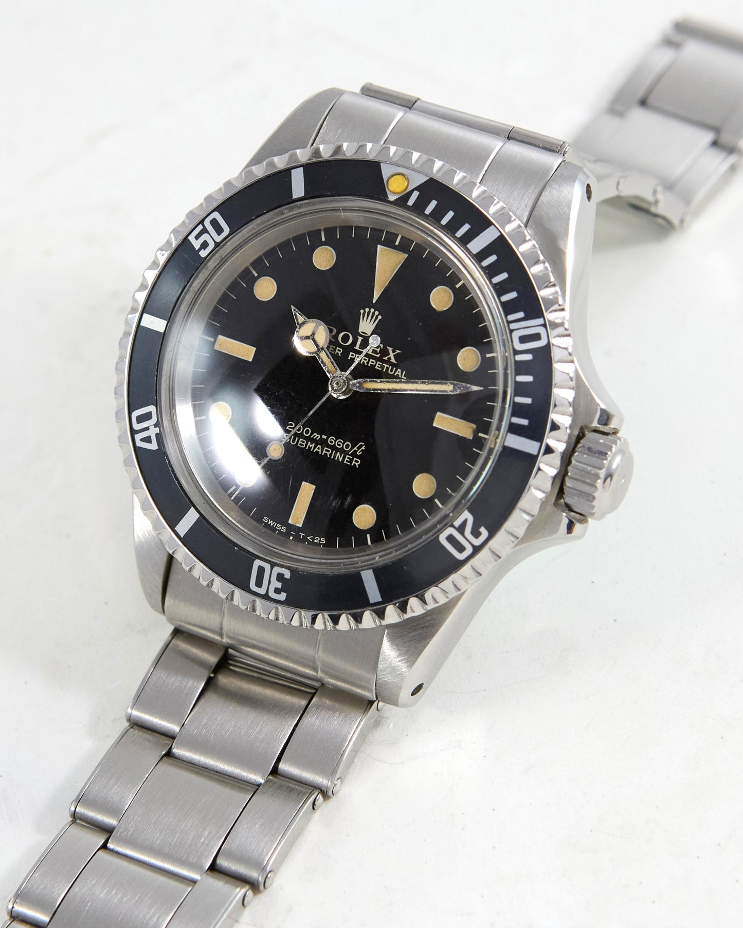 Rolex Submariner 5513 Black Gilt Dial on Oyster Rivet Bracelet
