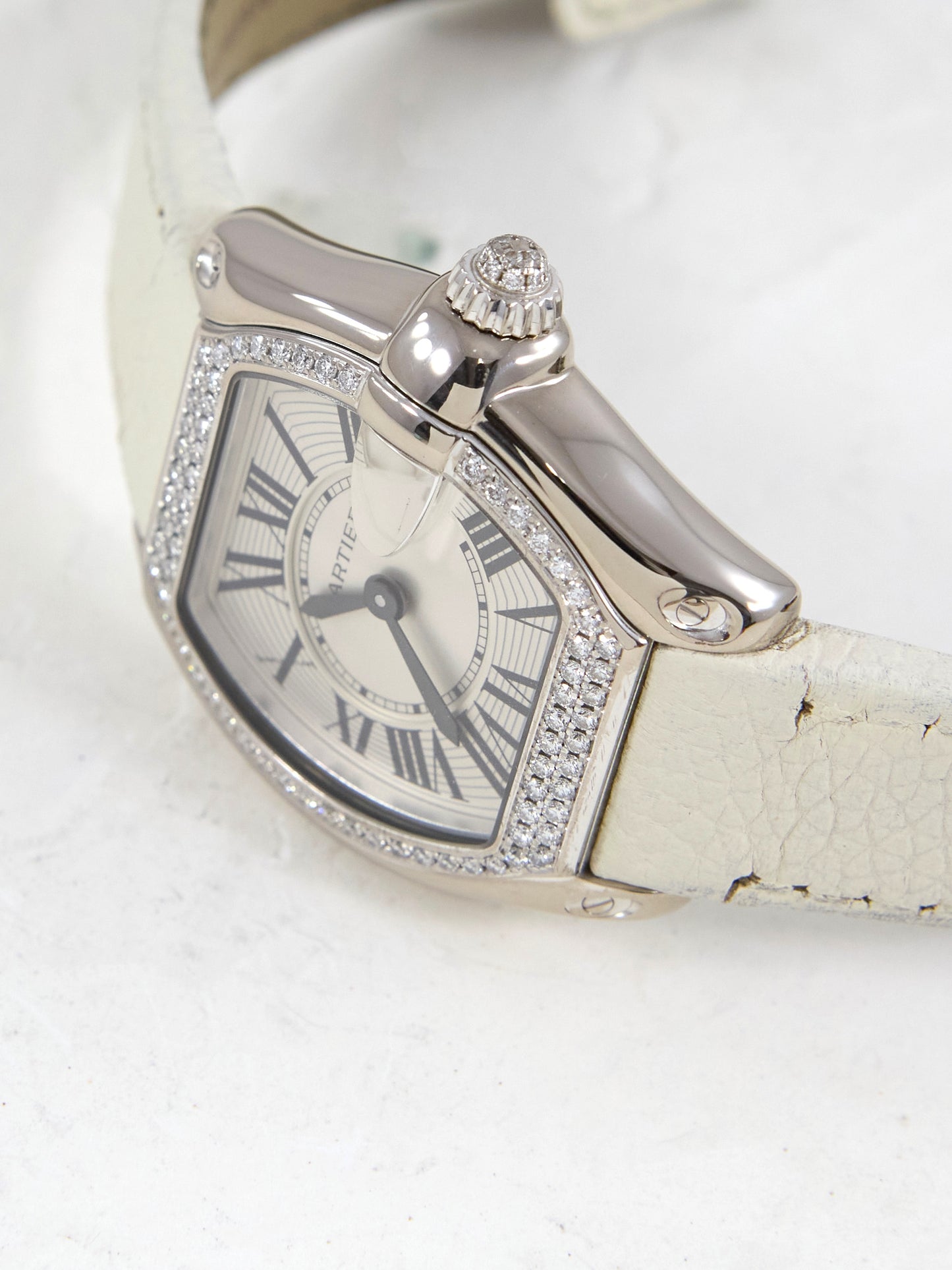 Cartier Roadster in White Gold with Diamonds and Box & Papers
