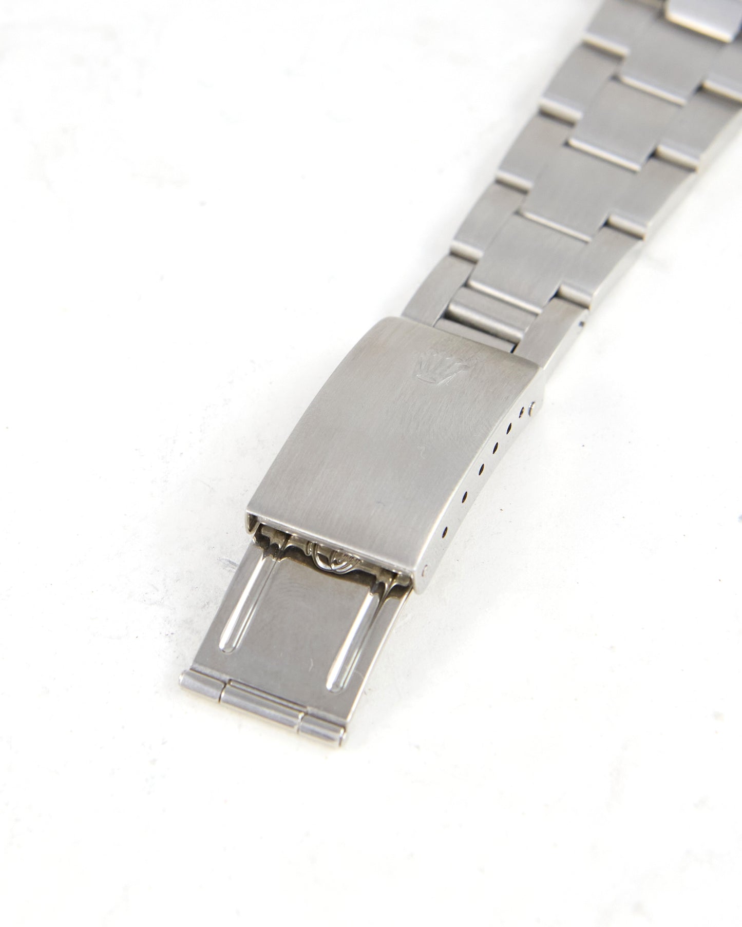 Rolex Date with Blue Dial on Oyster Bracelet with Rolex Papers