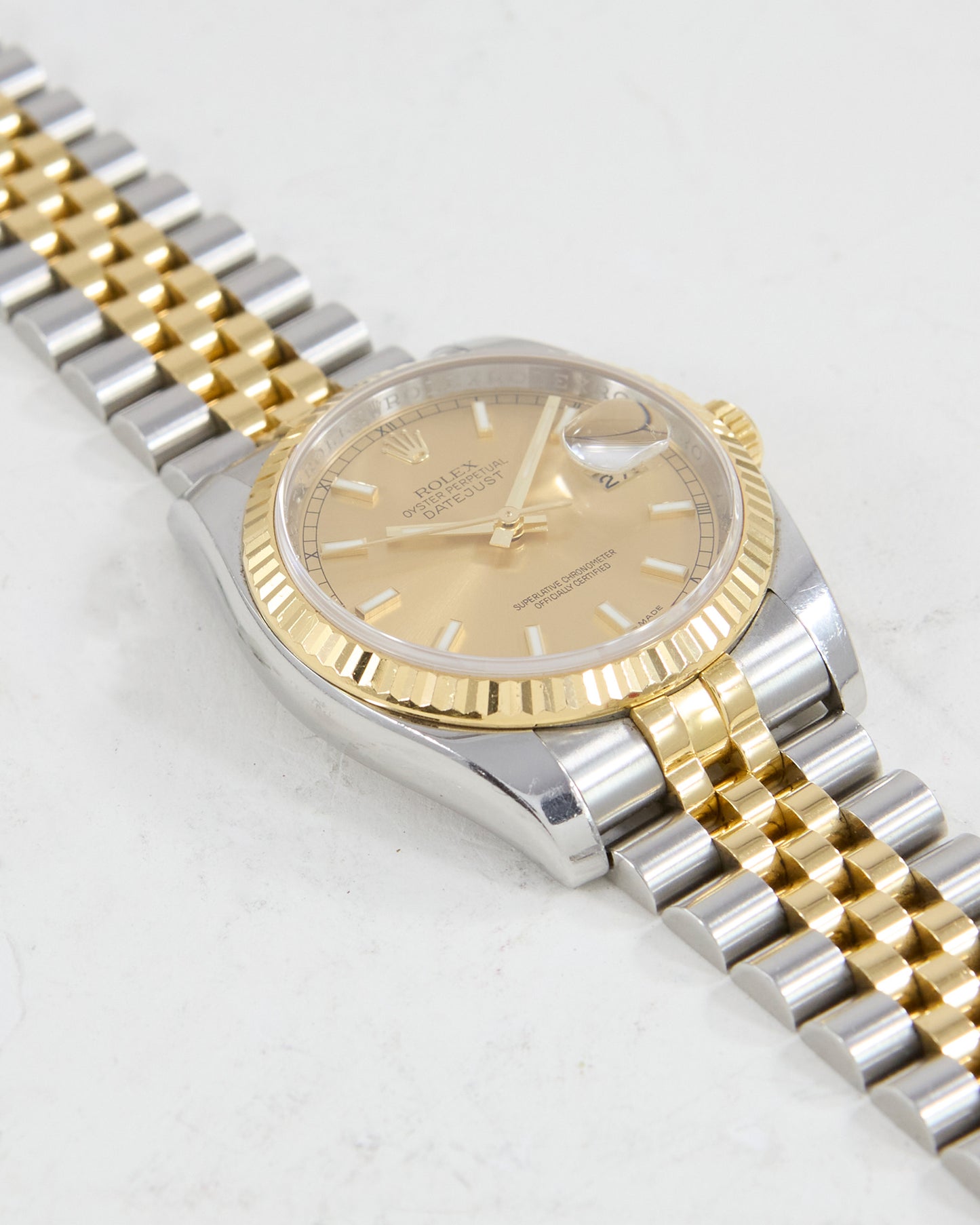 ROLEX DATEJUST IN STEEL & GOLD WITH HIDDEN CLASP JUBILEE BRACELET