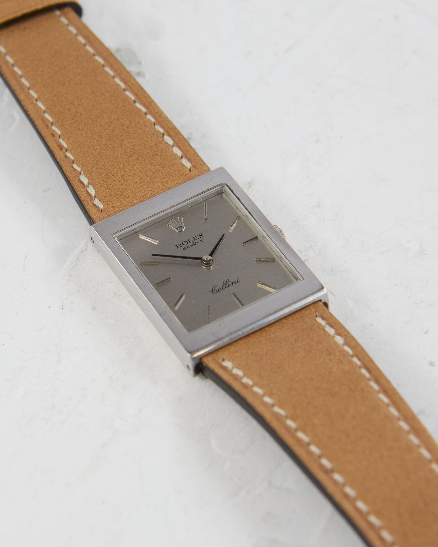 Rolex Cellini Silver Dial White Gold with Papers