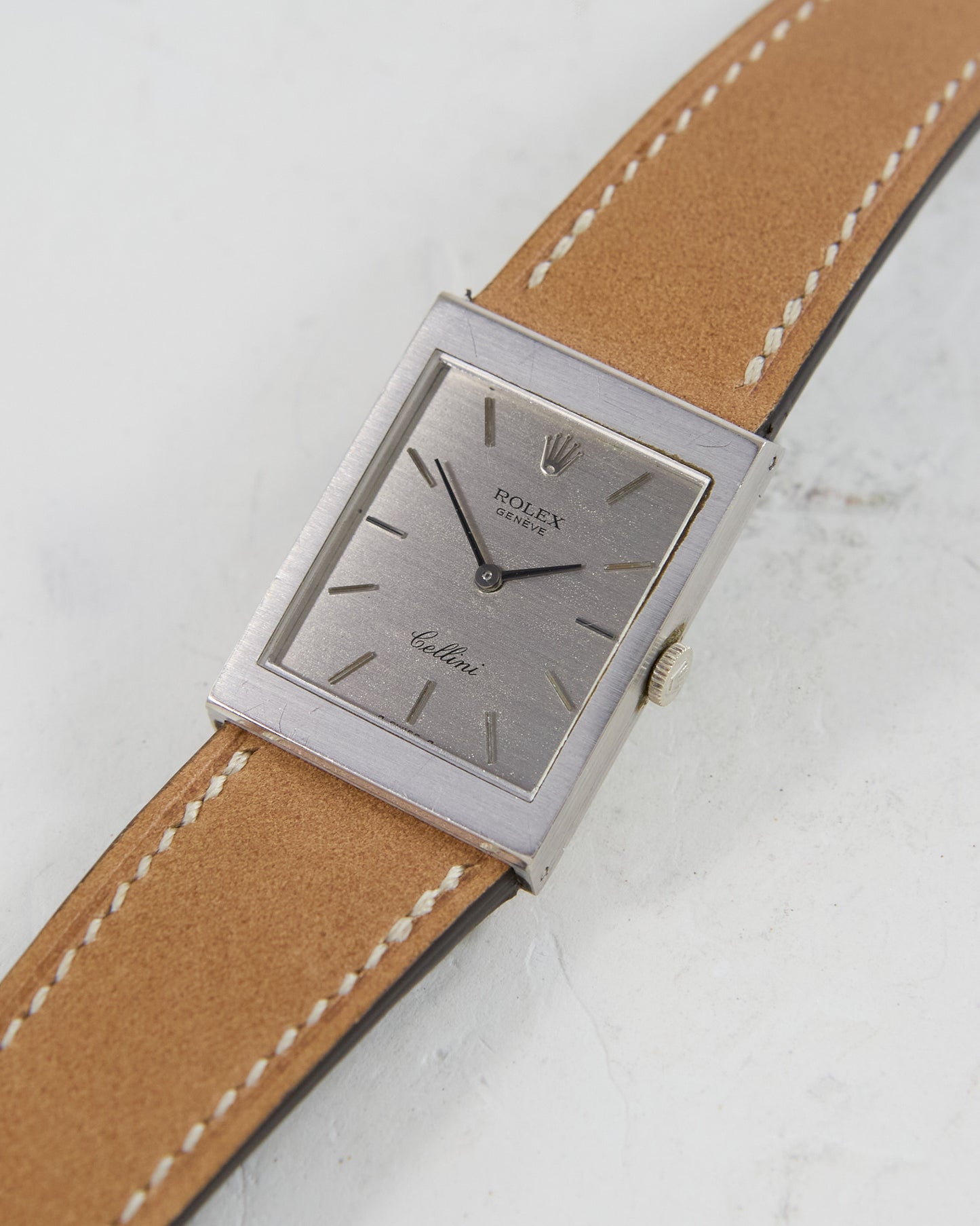 Rolex Cellini Silver Dial White Gold with Papers