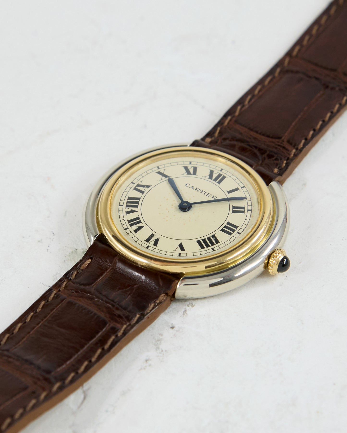 Cartier Vendome Deux Ors in White and Yellow Gold with Deployant Buckle