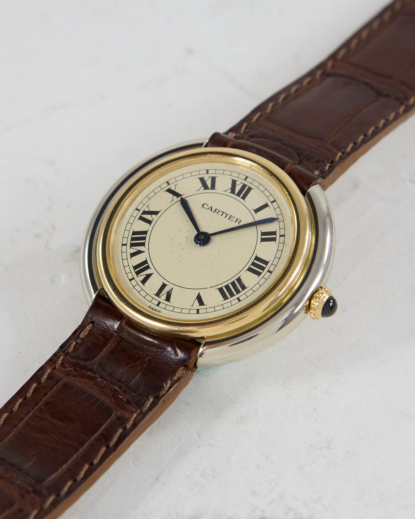 Cartier Vendome Deux Ors in White and Yellow Gold with Deployant Buckle