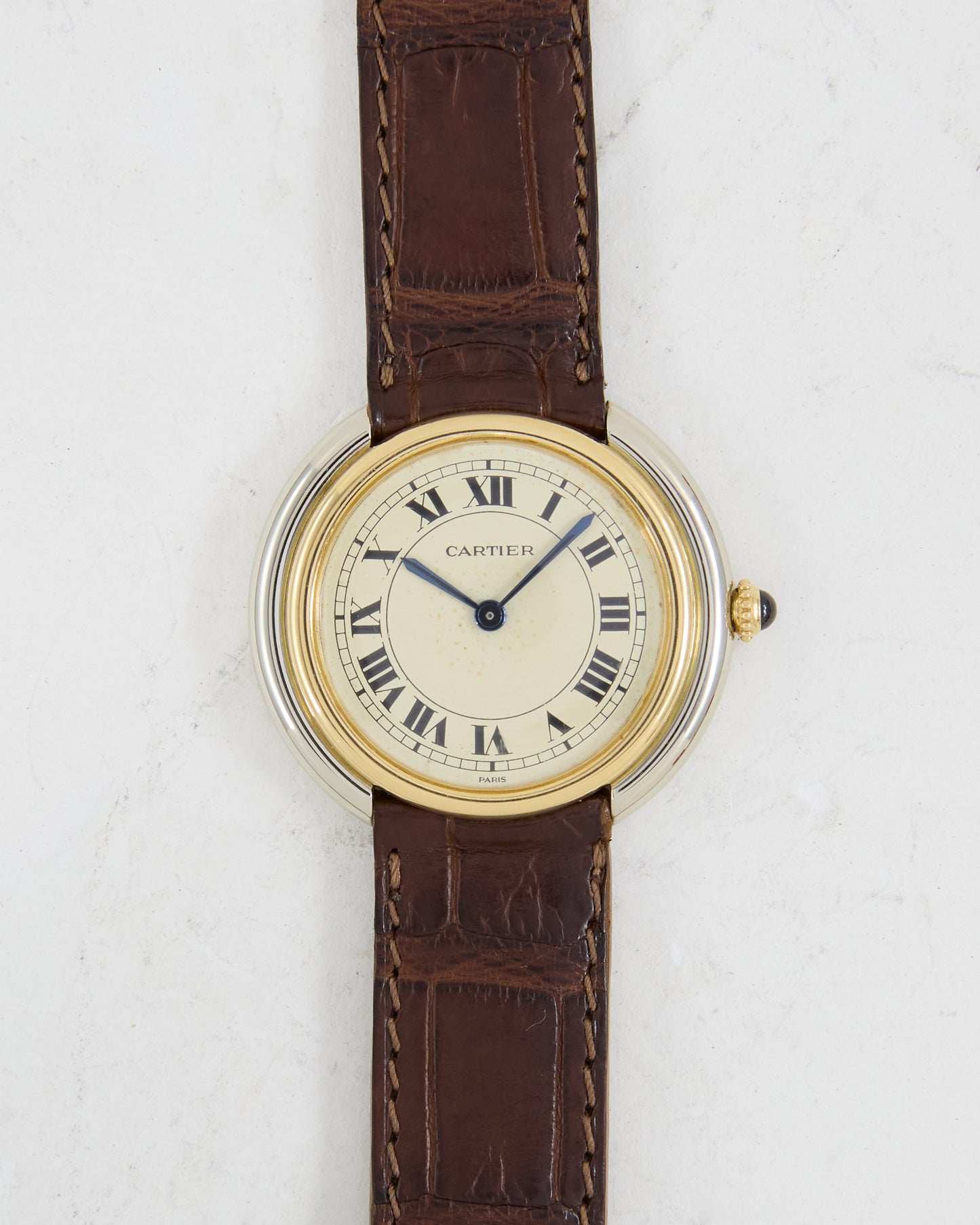 Cartier Vendome Deux Ors in White and Yellow Gold with Deployant Buckle