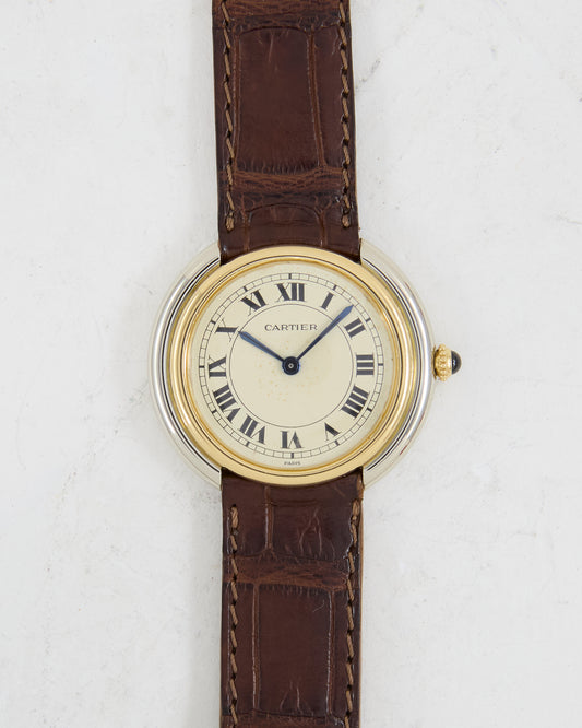 Cartier Vendome Deux Ors in White and Yellow Gold with Deployant Buckle