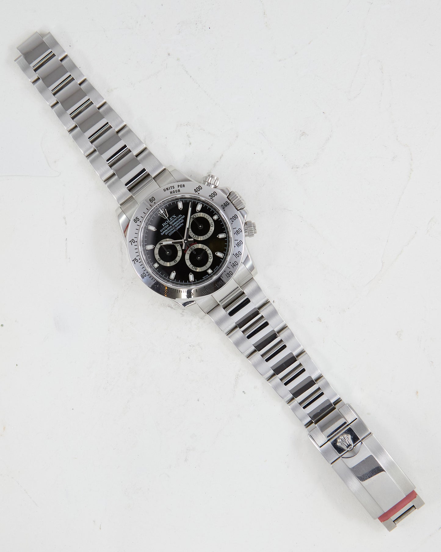 Rolex Daytona Black Dial in Steel on Oyster Bracelet with Box & Papers