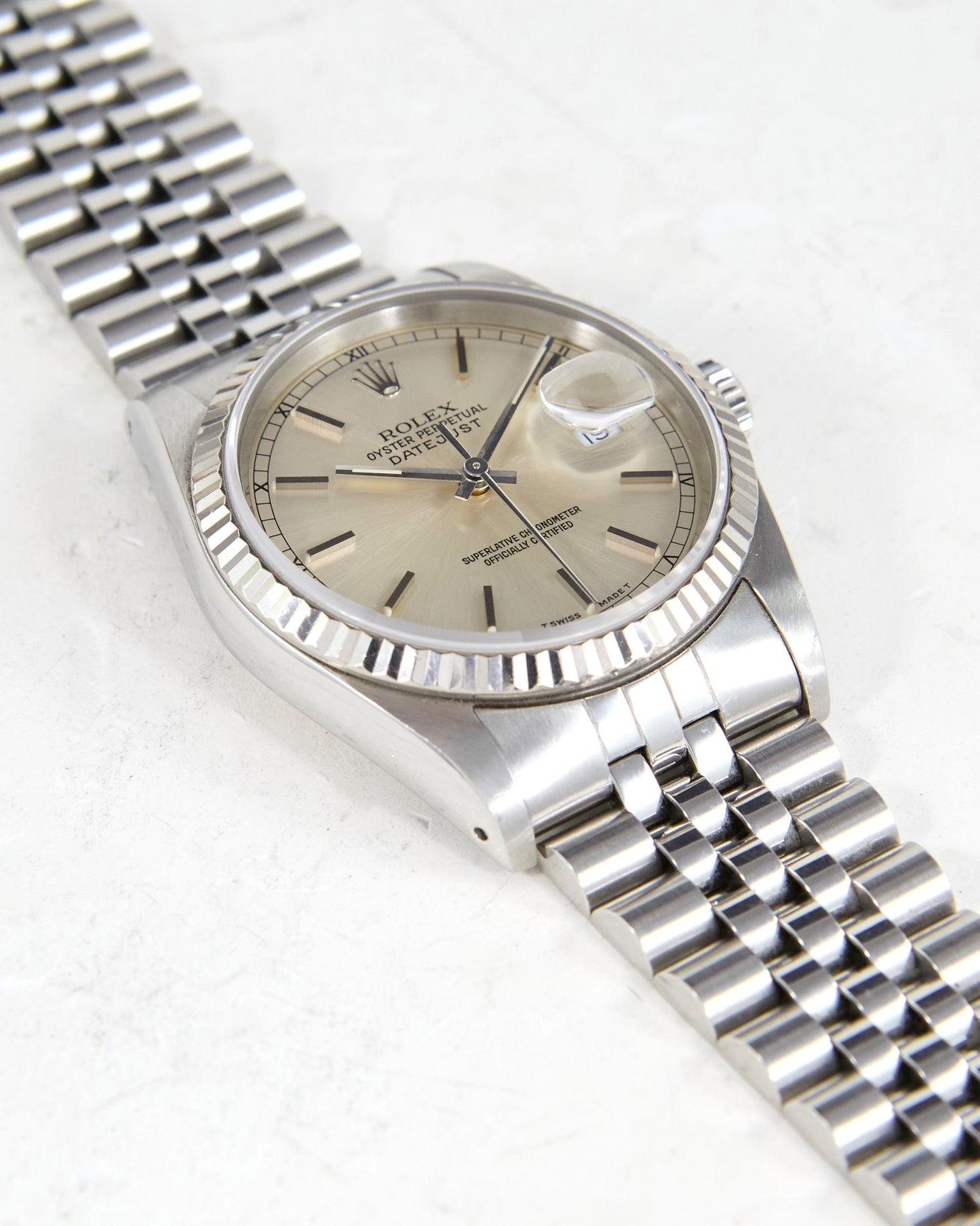Rolex Datejust 16234 Silver Dial on Jubilee