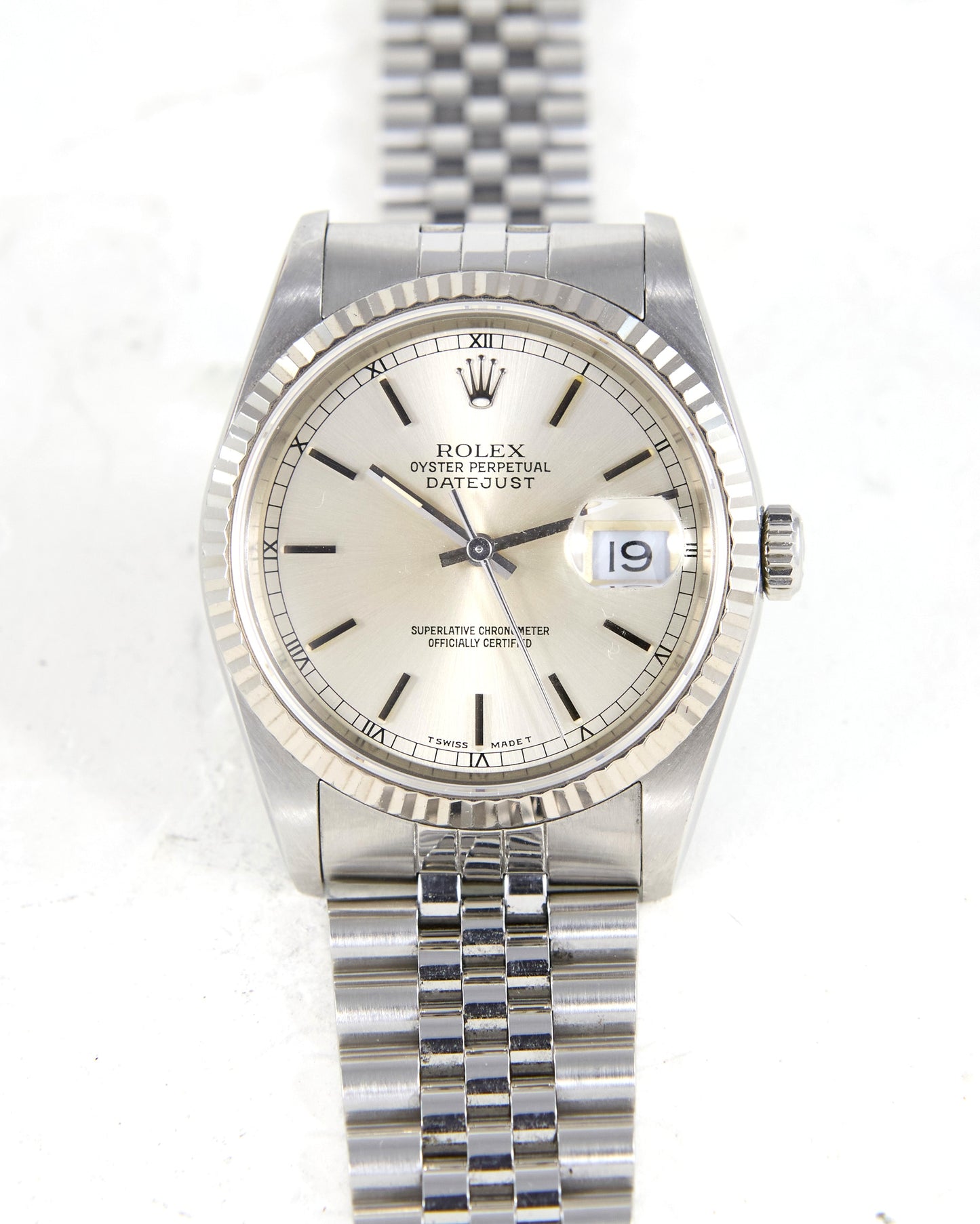 Rolex Datejust 16234 Silver Dial on Jubilee