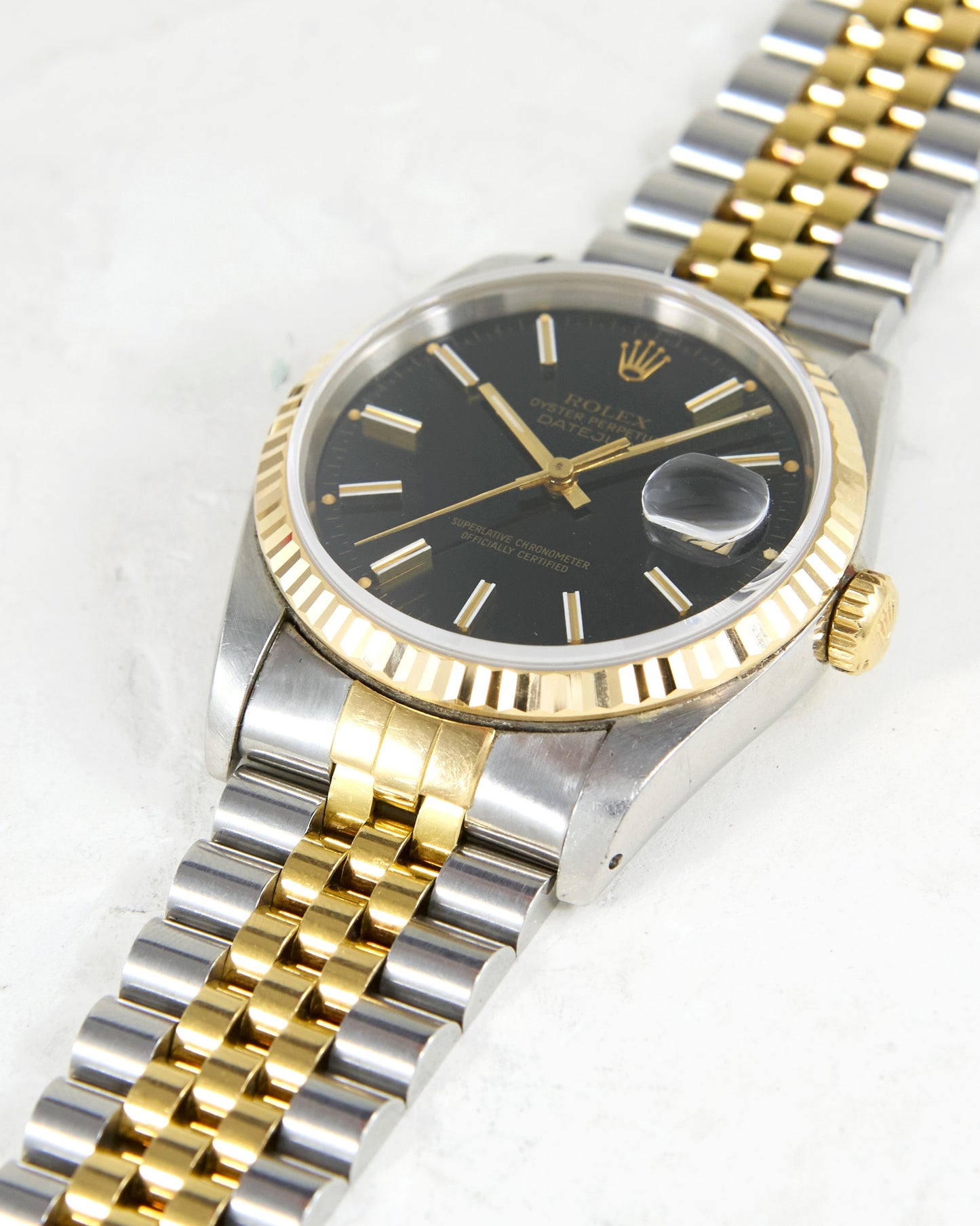 Rolex Datejust 16233 Black Dial with Service Papers