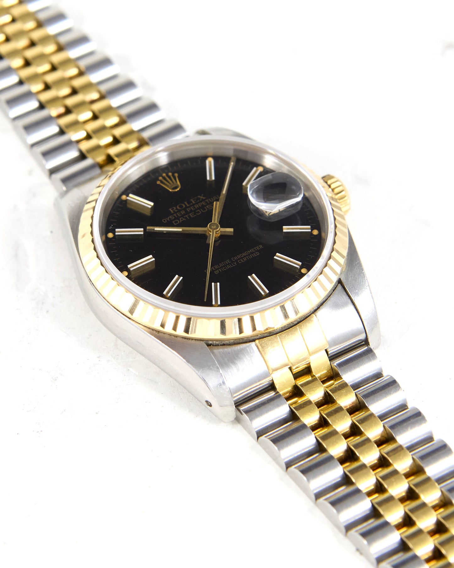 Rolex Datejust 16233 Black Dial with Service Papers