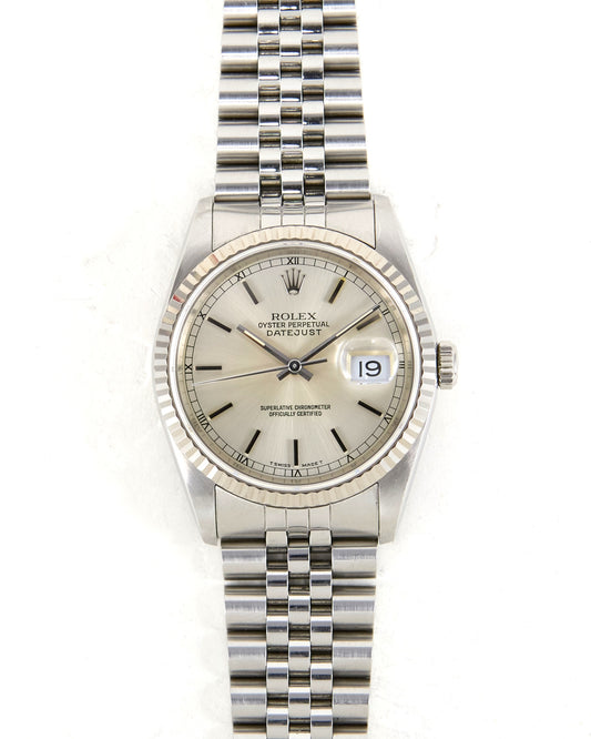 Rolex Datejust 16234 Silver Dial on Jubilee